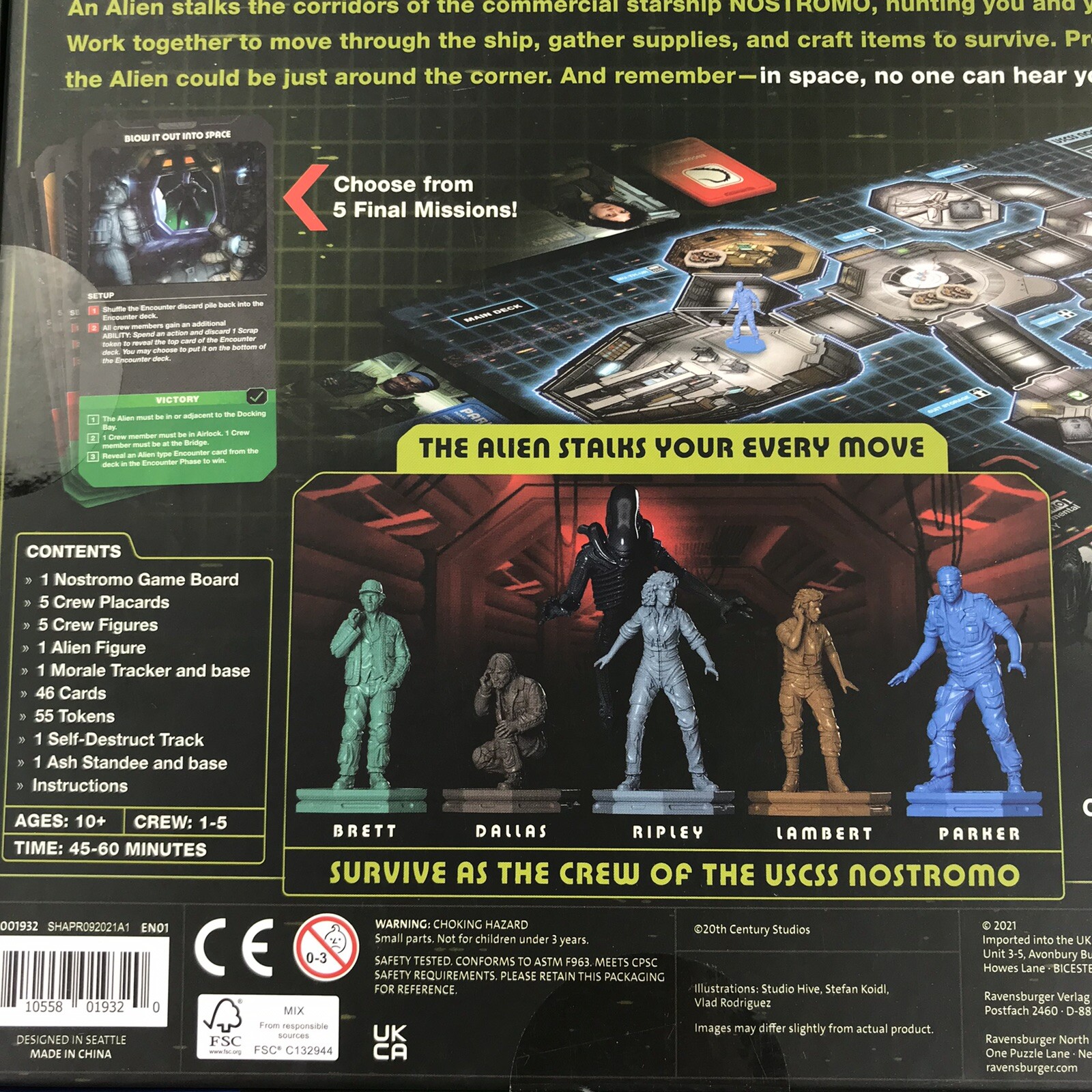 Alien Fate of the Nostromo Board Game Ravensburger Factory Sealed USCSS