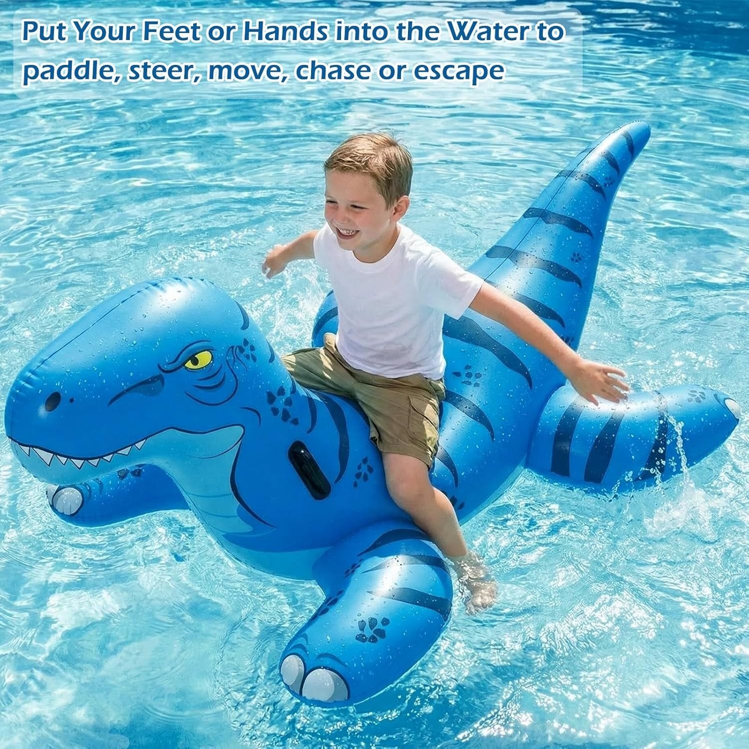Pool Floats 2Pack Inflatable Dinosaur Ride On X Large Green Orange Jasonwell