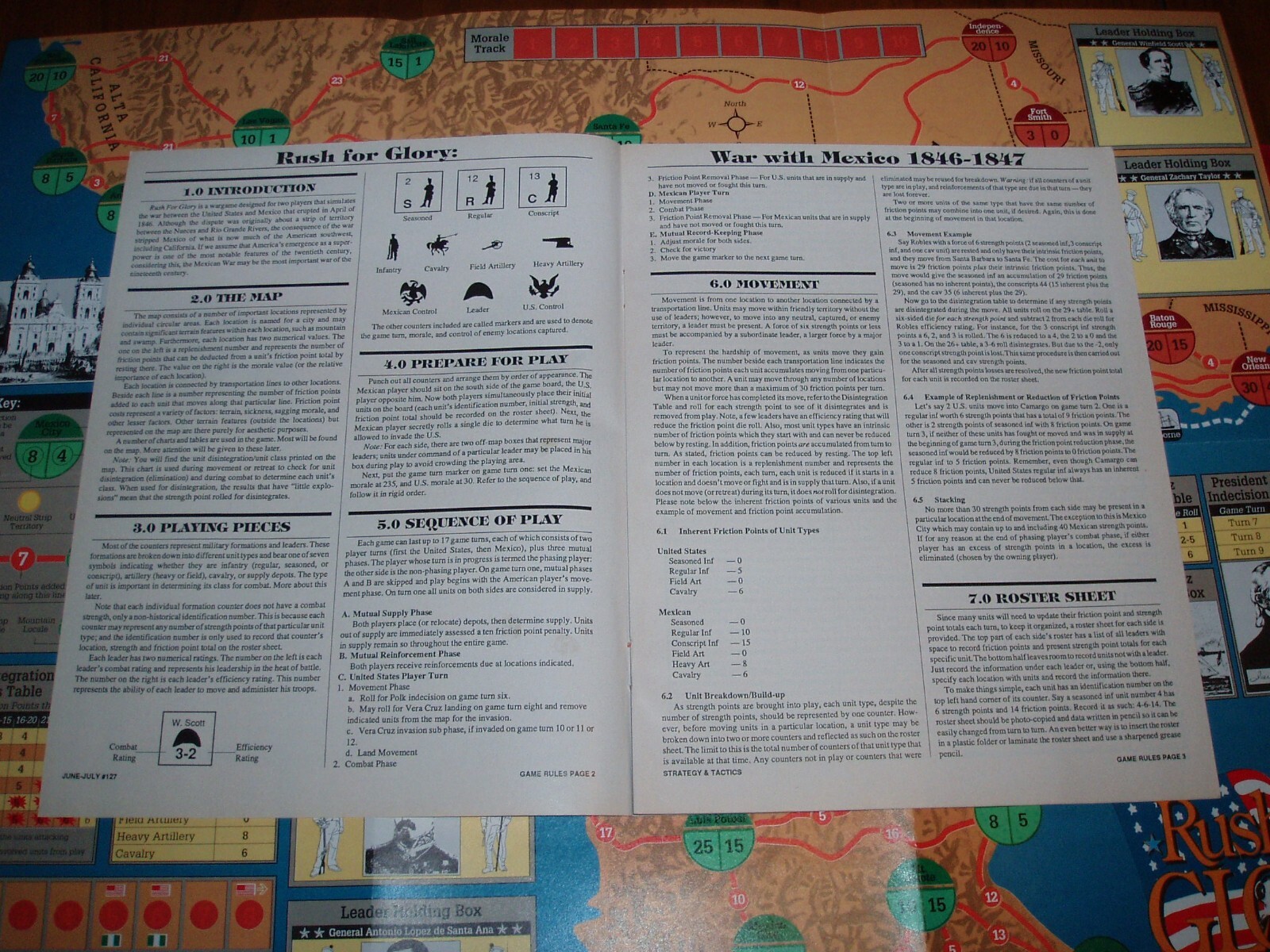 Mexican War 1846-47 Rush for Glory S&T 127 Strategy&Tactics SPI Collector Copy