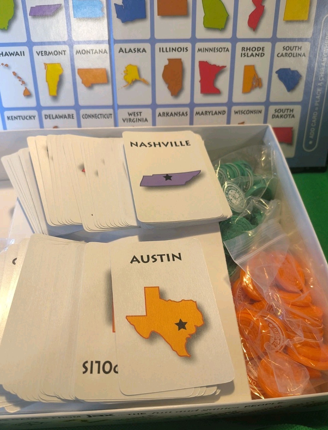 Sequence: States And Capitals Board Game COMPLETE Geography FREE SHIP Educate