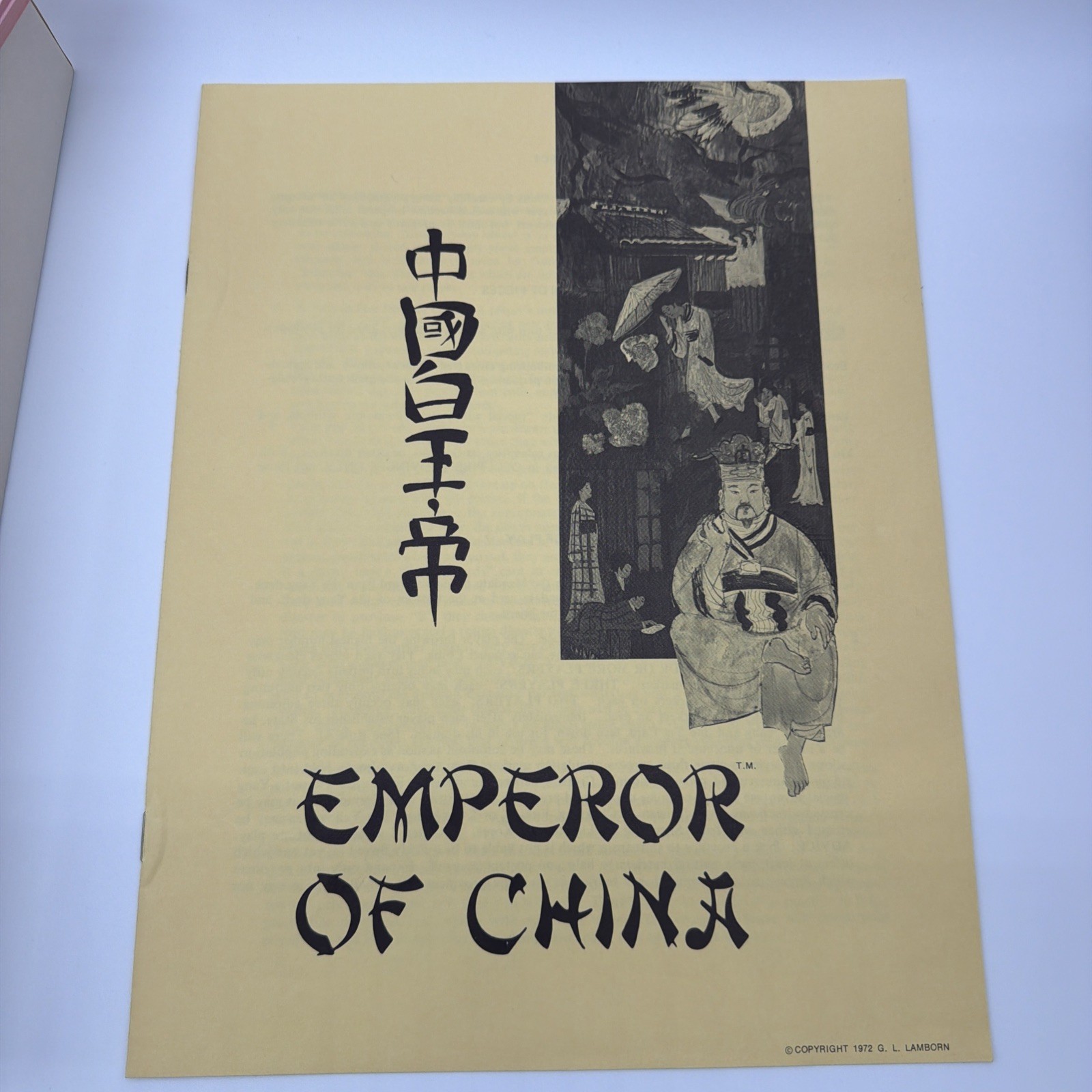 Dynamic Design Boardgame Emperor of China Vintage 1972 -Replacement Lot-