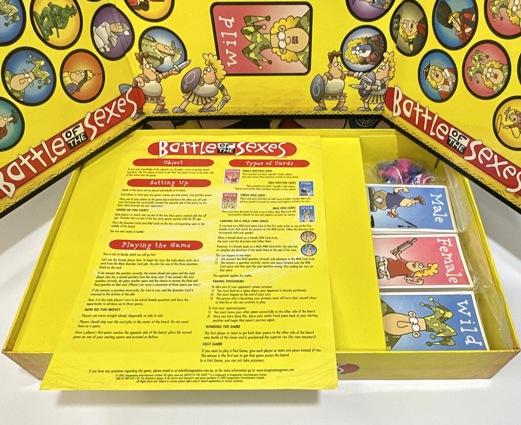 Battle of the Sexes 2nd Edition Board Game Verified Complete Good Condition