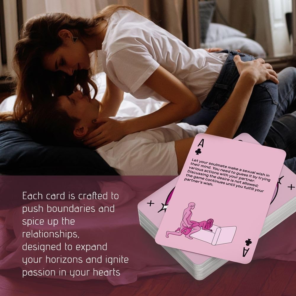 AURABOX Card Game for Couples with Adult Sexual Position: Pink (Level5)