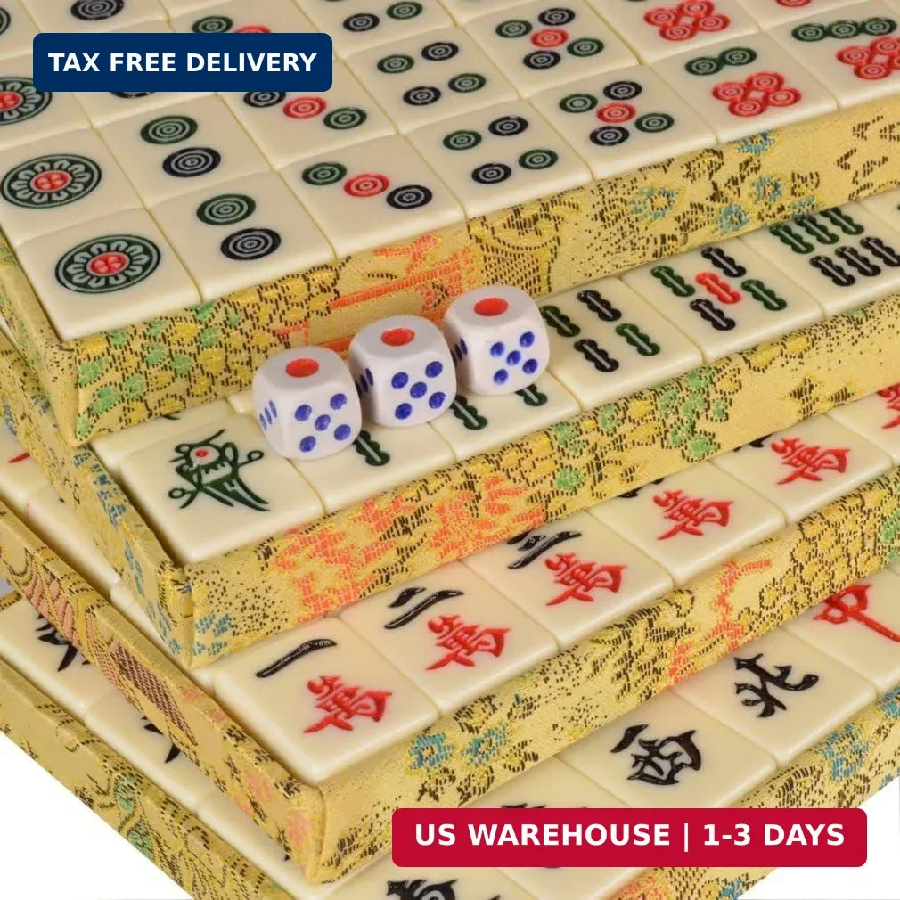 Yellow Mountain Imports Small Size Chinese Mahjong Set, “Rogue Classic” with 146