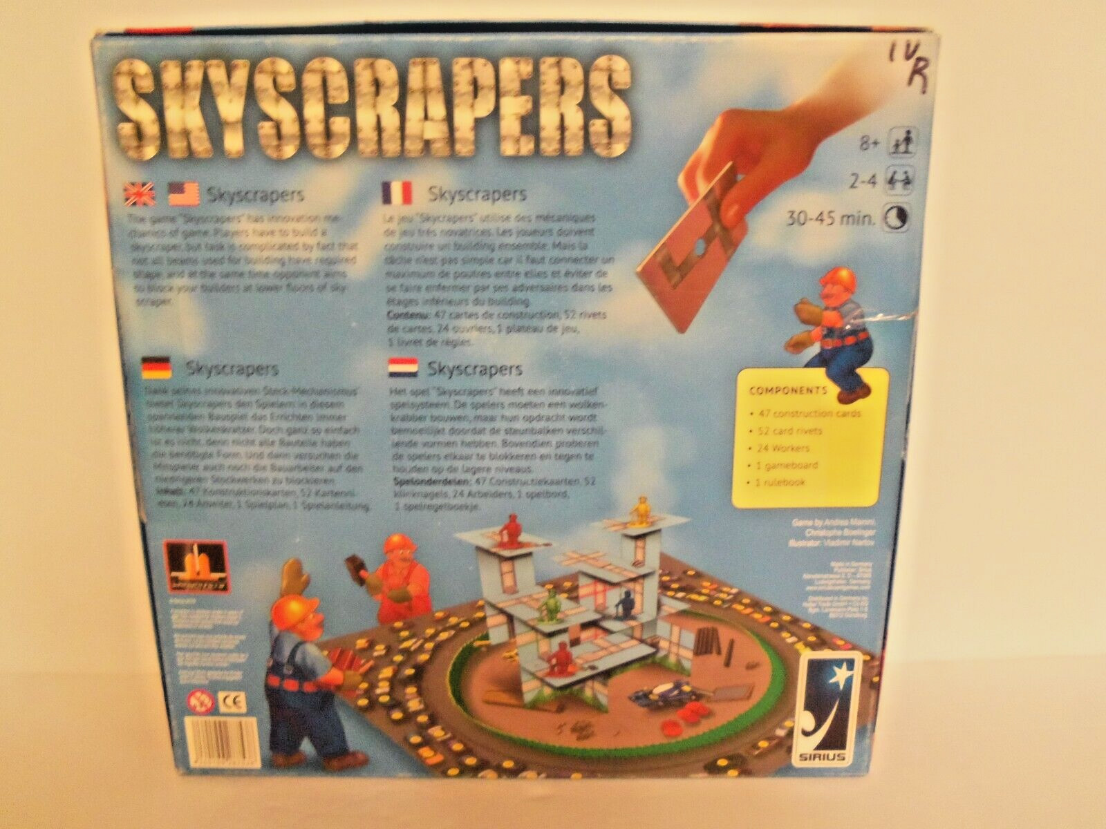 Skyscrapers Boardgame Strategy Construction Family Play Building Ages8+ Sirius