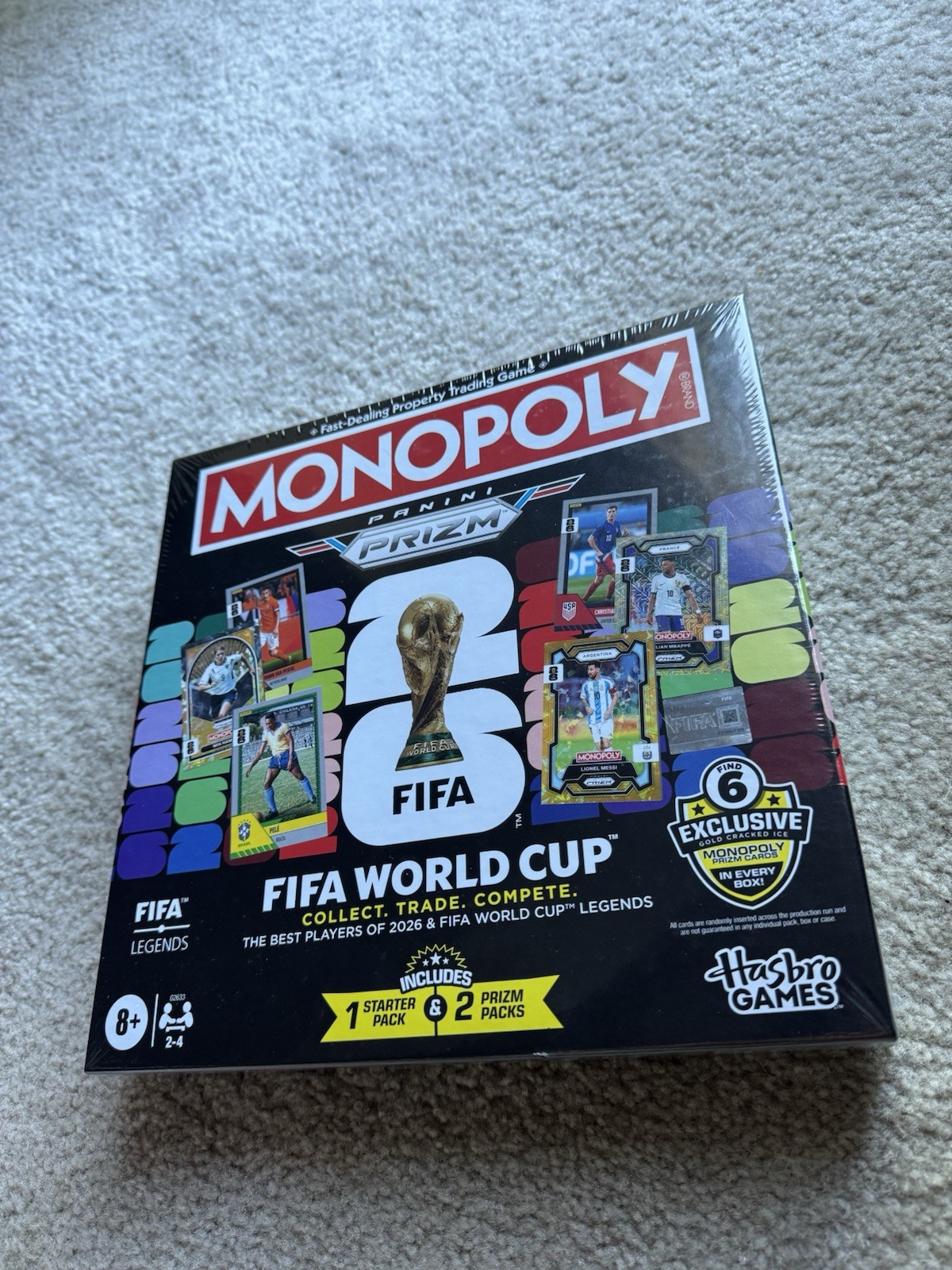 Hasbro Games Monopoly FIFA World Cup 26 Prizm Edition Board Game w/ Prizm Packs