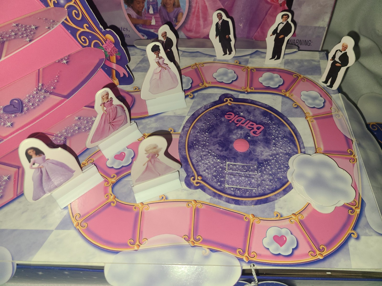Barbie Enchanted Ball 3-D Board Game Mattel 1998 Dates Dreams Dances Complete