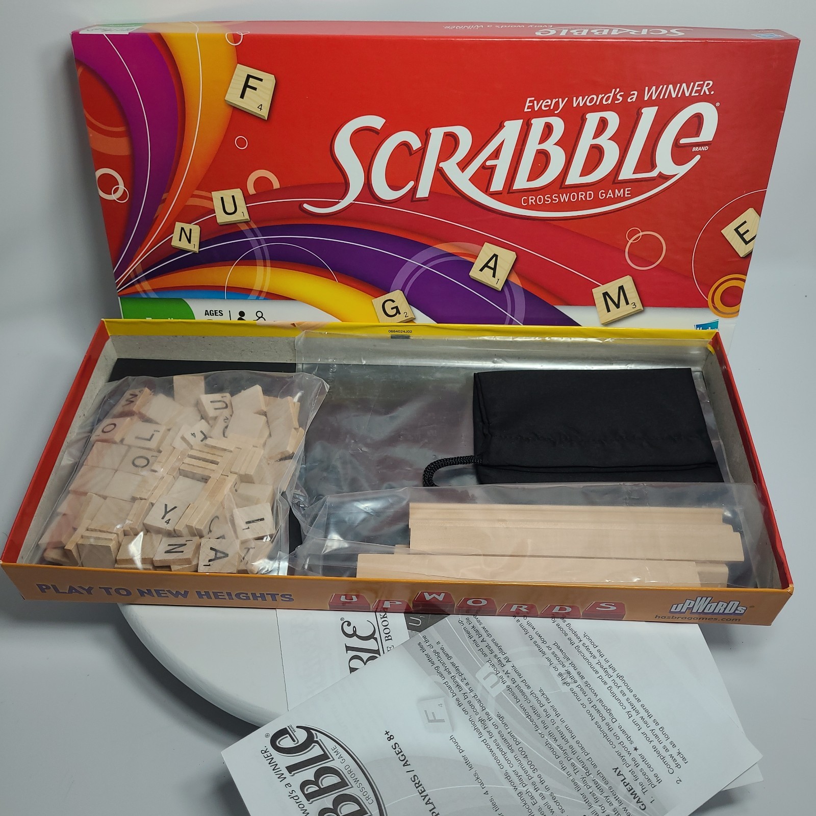 New, Scrabble Board Game, Family Classic Crossword Game. Ages 8 &Up, 2-4 Players