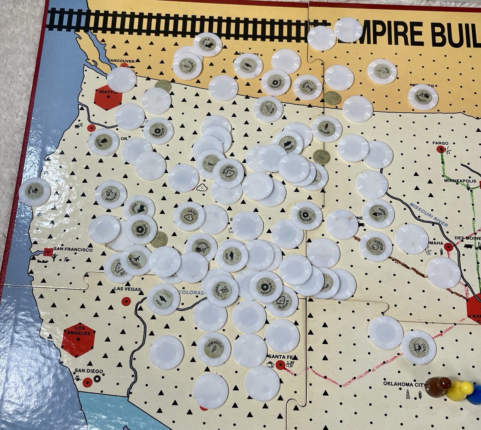 Empire Builder Continental Railroad Game Board Game Mayfair Mostly Complete