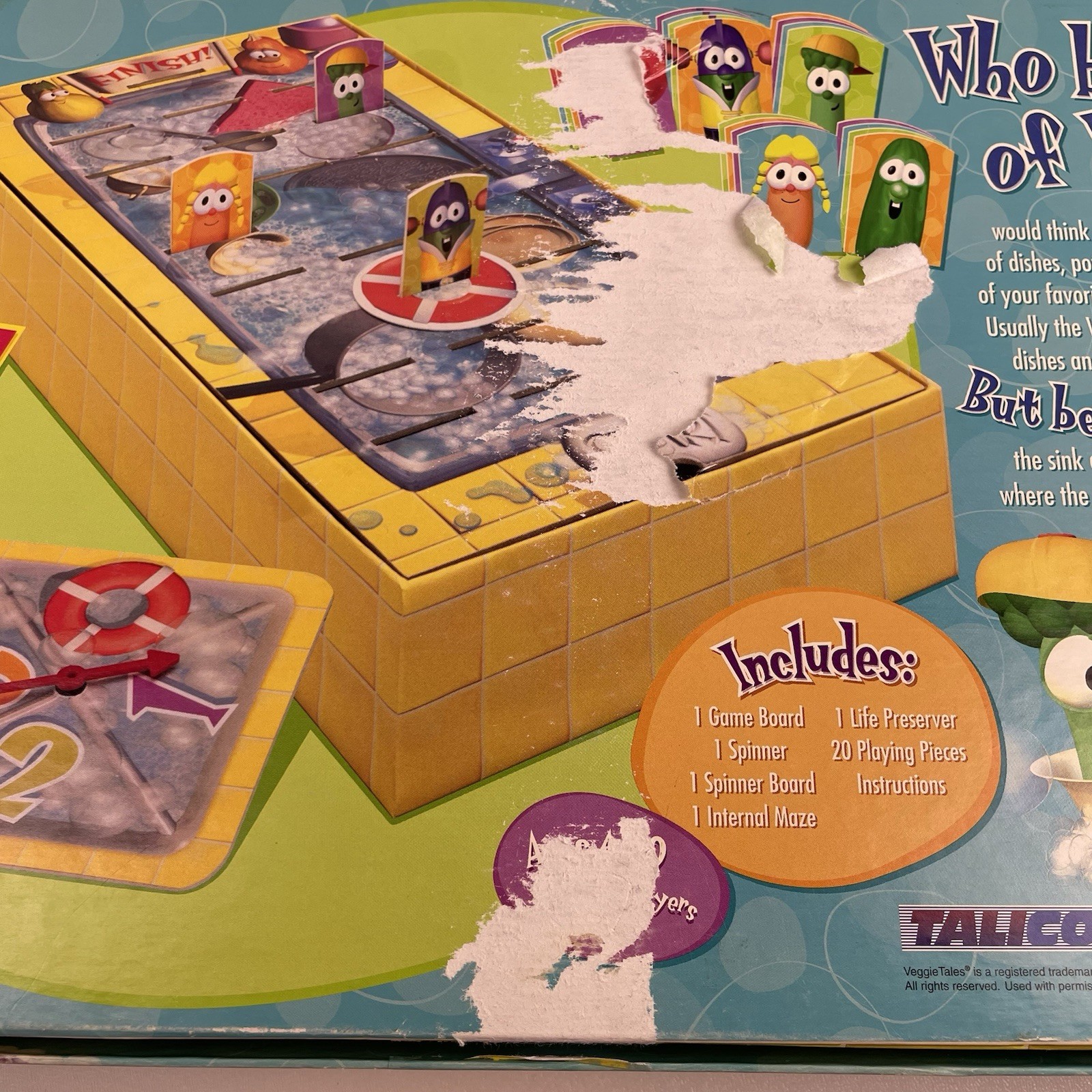 VINTAGE Veggietales Don’t Sink in the Sink INCOMPLETE Talicor 1999 Big Idea
