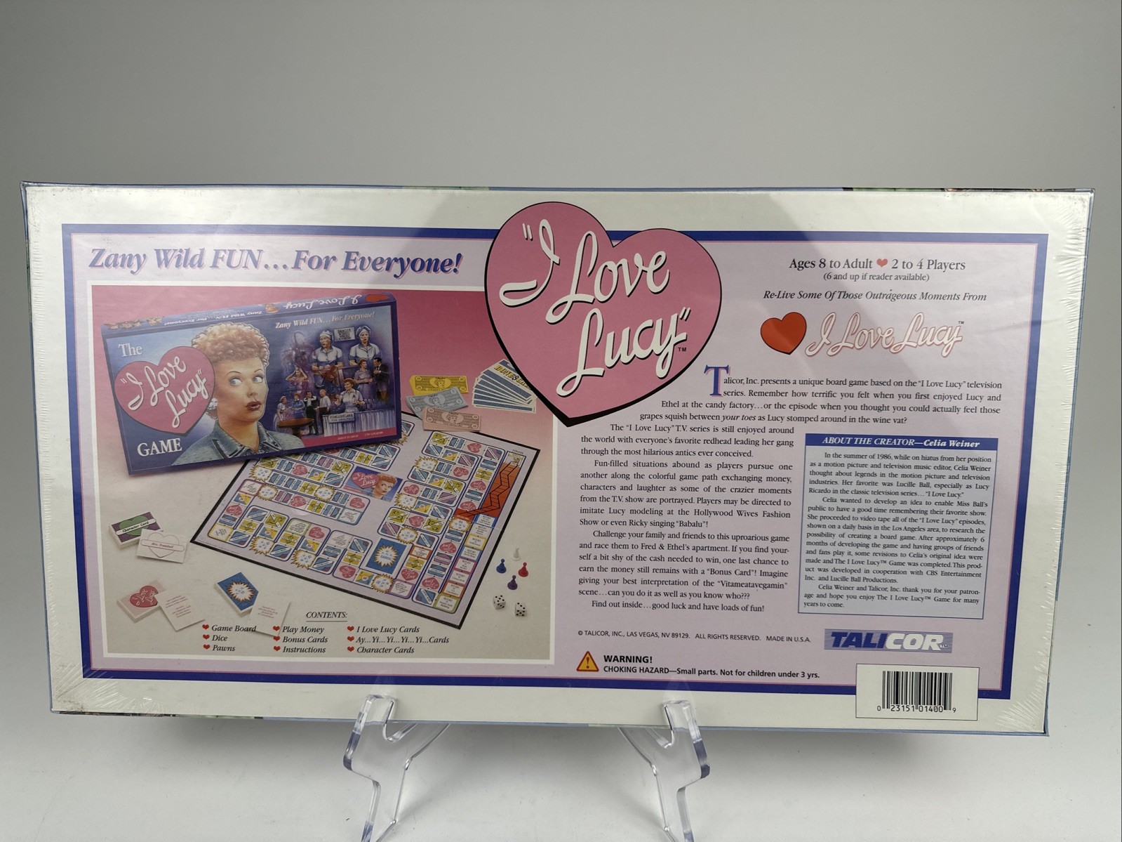The I Love Lucy Board Game 2-4 Players New Factory Sealed Talicor Free Shipping!