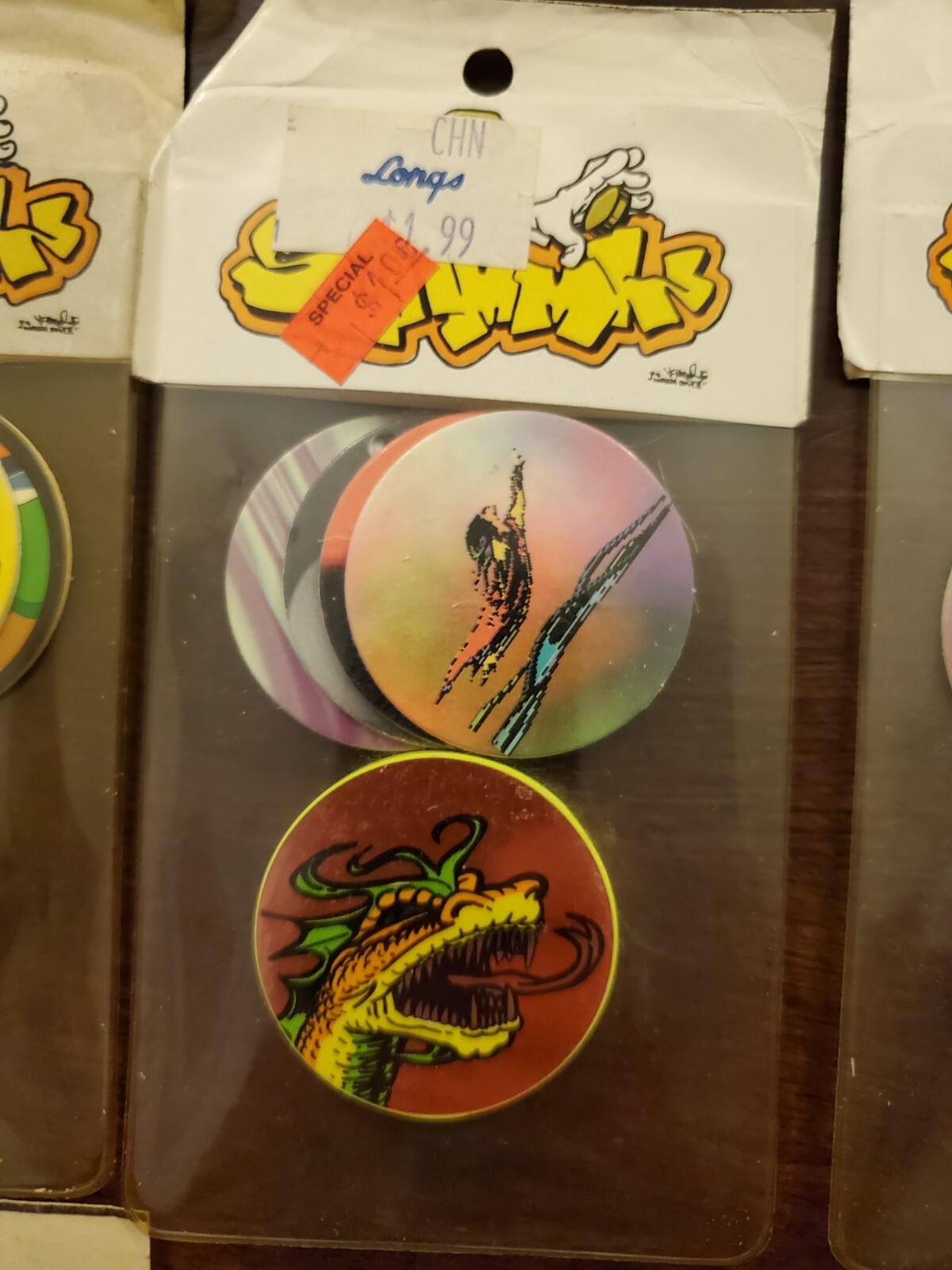 1 Pack of Vintage Pogs with Vintage Slammer – Very Rare 90s Pogs