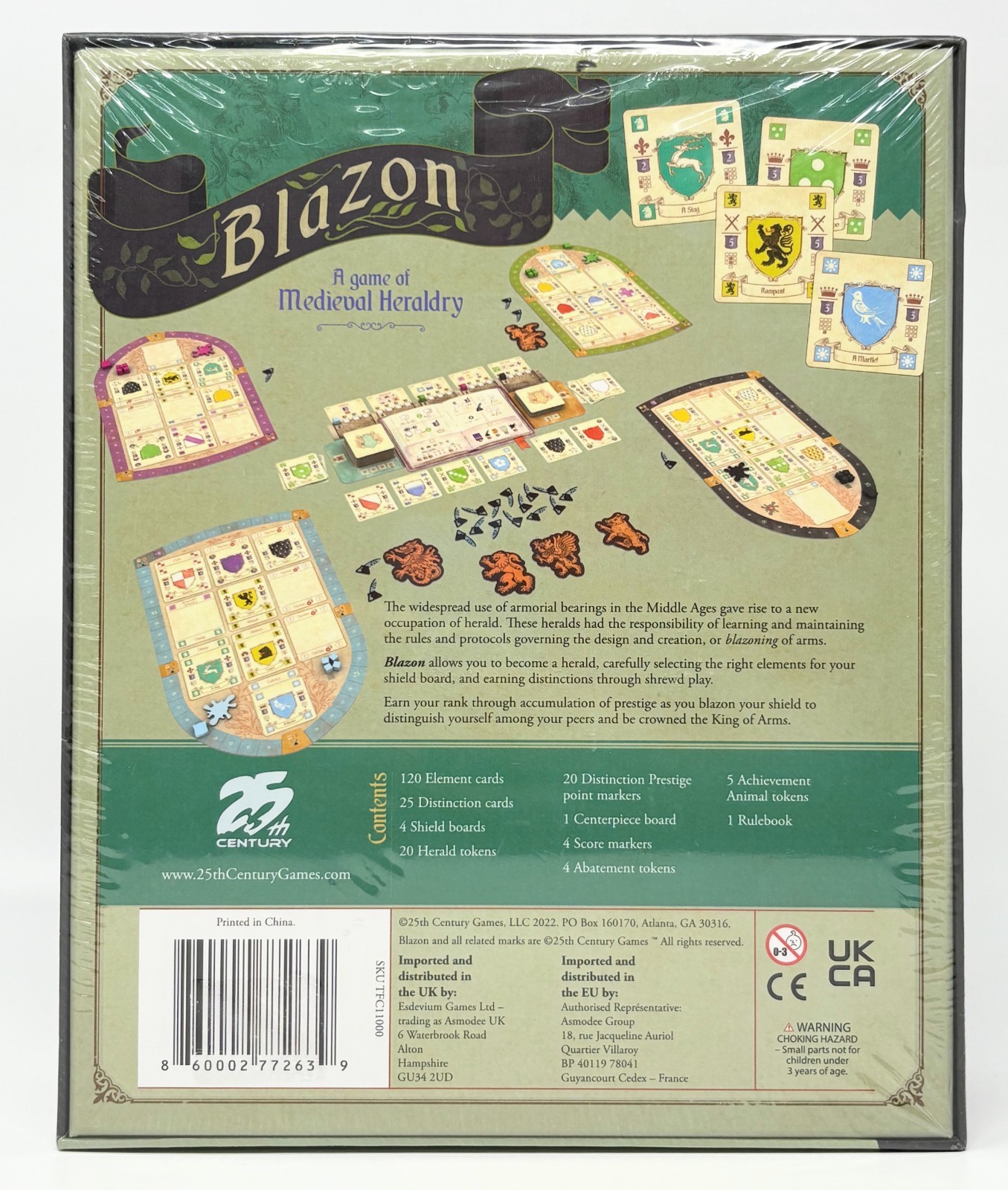 Blazon – A Game of Medieval Heraldry NEW SEALED 25TH CENTURY GAMES BOARD GAME