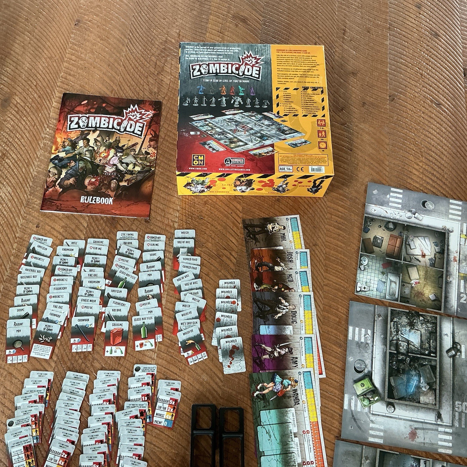 CMON Guillotine Games 2017 Zombicide Base Game New 1st Ed. Complete