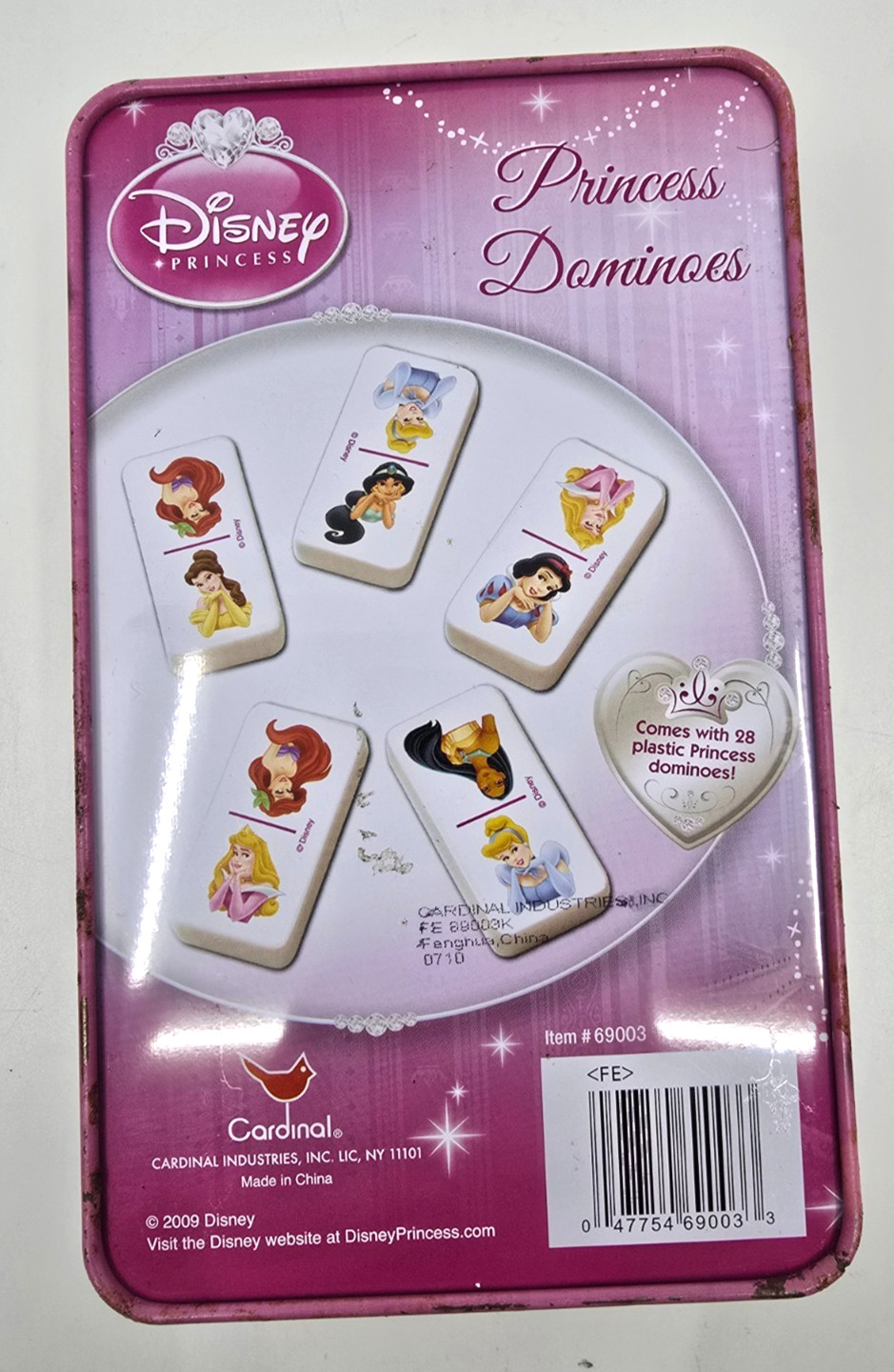 Disney Princess Dominoes Game Tin Case Complete Set