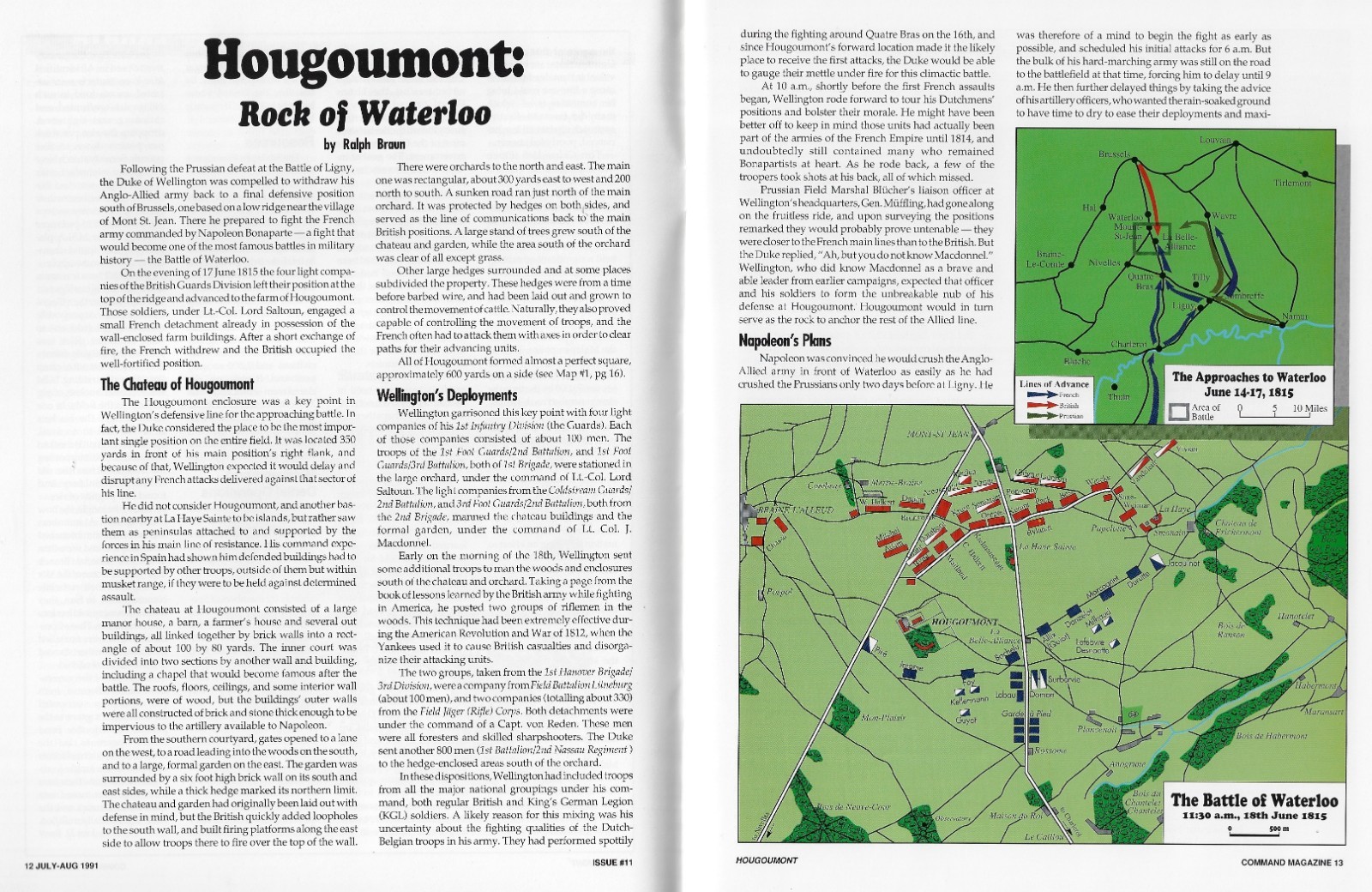 Command Magazine #11 Hougoumont – Rock of Waterloo Napoleonic Wars Unpunched