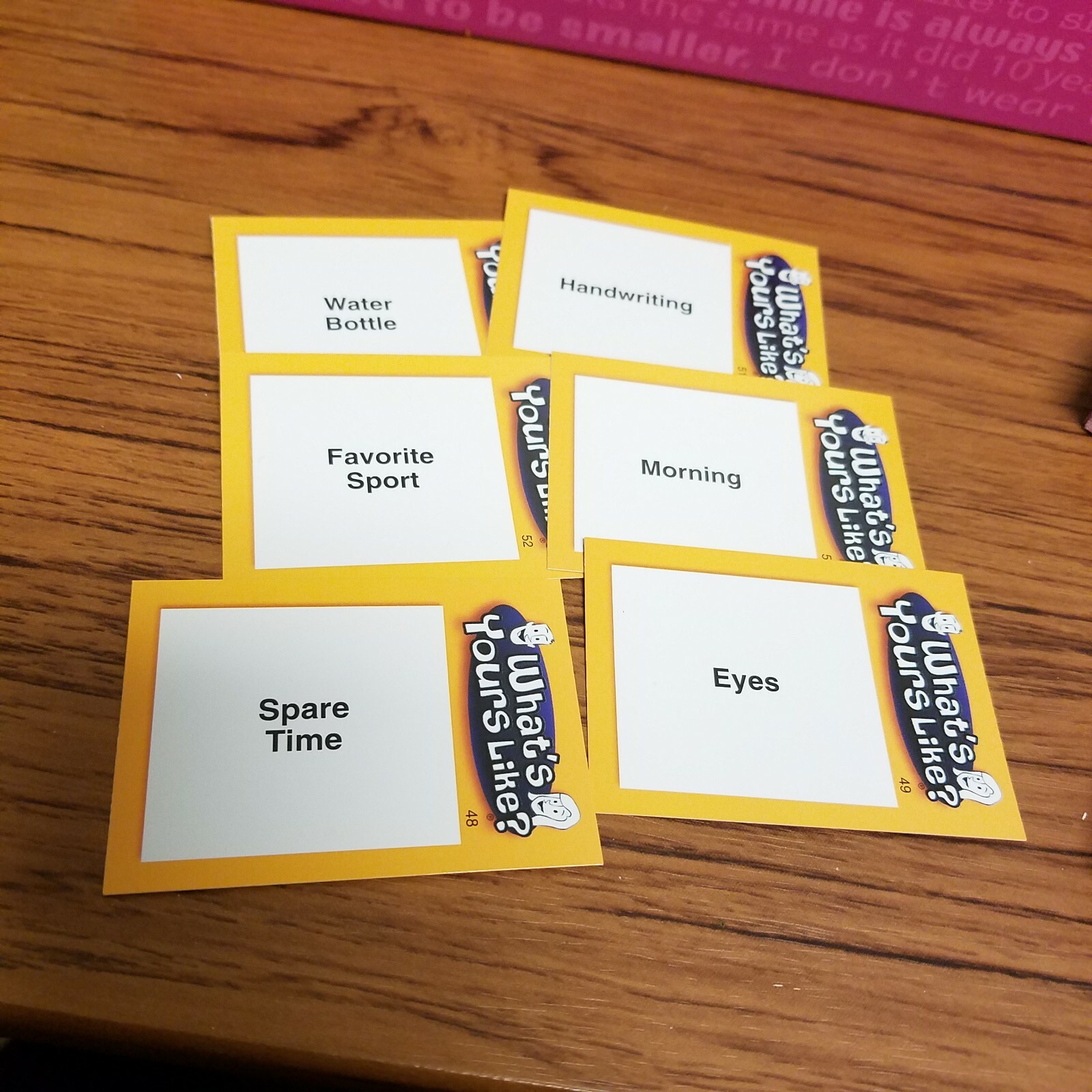 Card Game WHAT’S YOURS LIKE? The Game that tells it like it is Age 12+