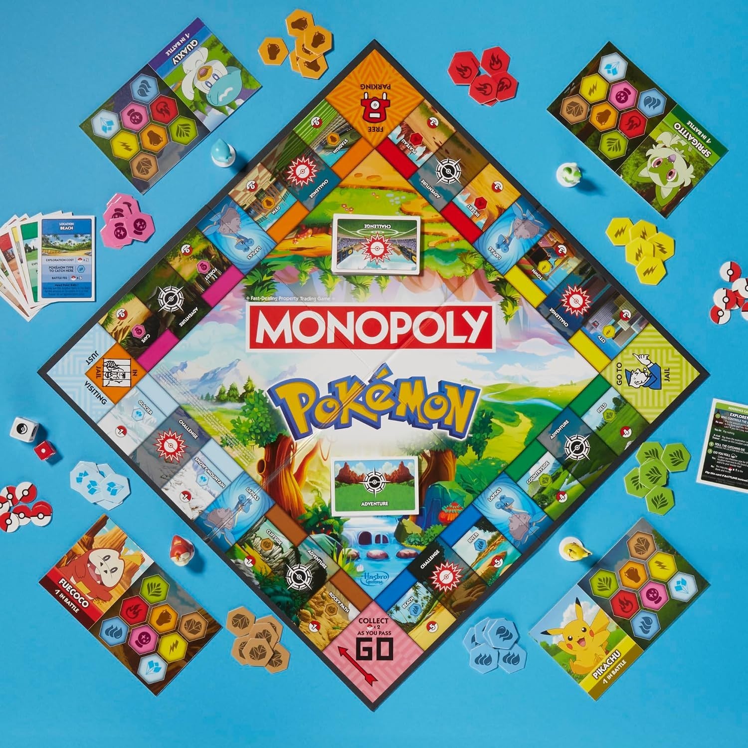 Monopoly Pokémon Edition Board Game Fun Family Games 2 to 4 Players