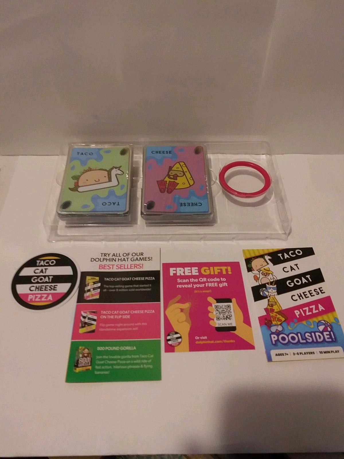 2024 Dolphin Hat Games Play Anywhere with Waterproof Card Ages 7+, Poolside!