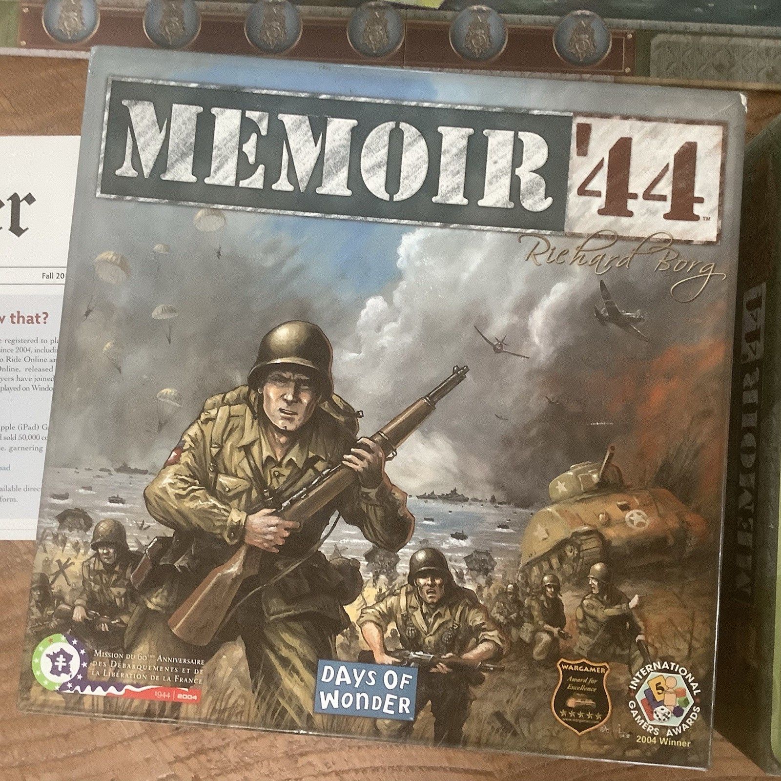 MEMOIR ’44 Days of Wonder (2004) Board Game – 7301 Richard Borg – Unplayed