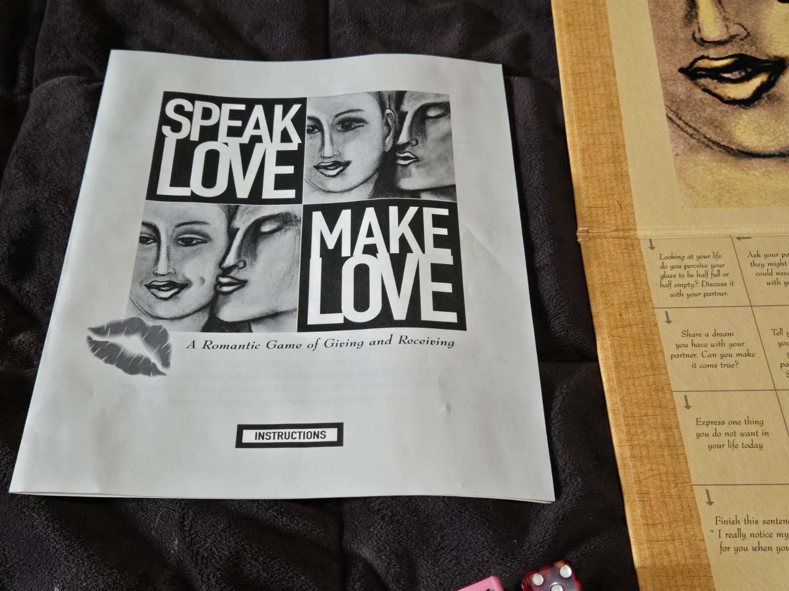 Speak Love-Make Love Adult Couple Sensual Board Game. Age 18+. 2 Player