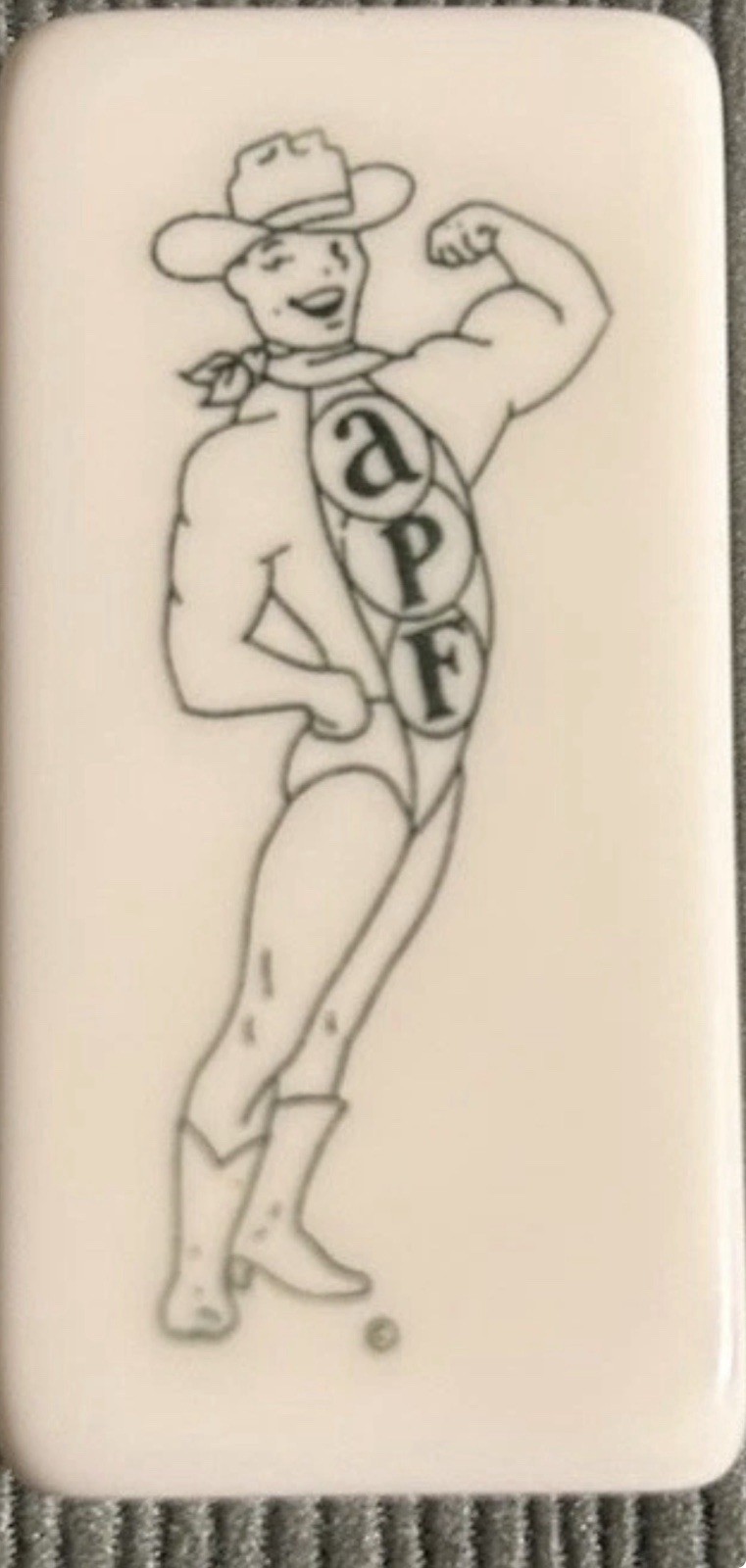 Puremco Customized Dominoes Cowboy Stripper APF Initials VTG