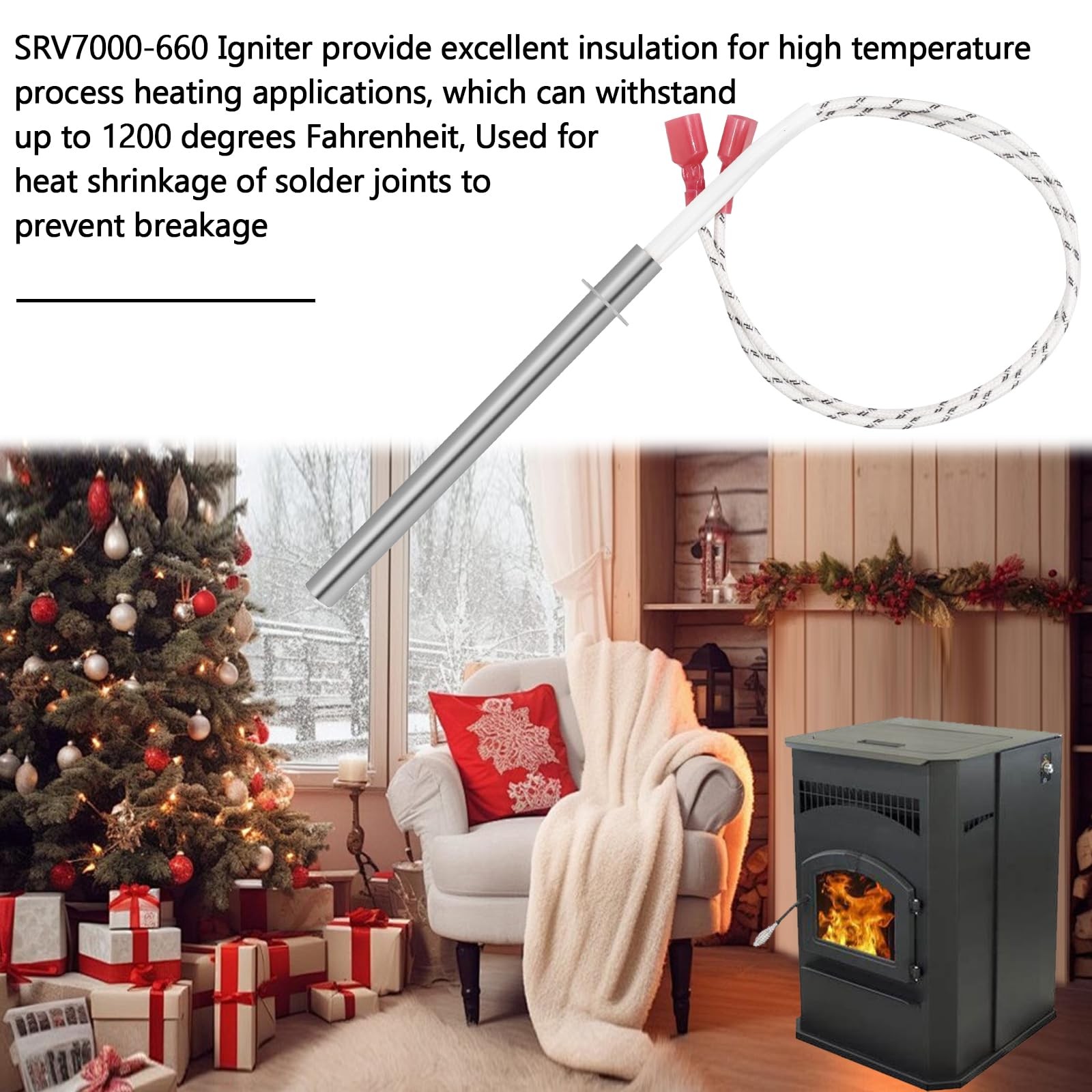 Hiorucet SRV7000-660 Igniter Replacement for PelPro ×2, Silver