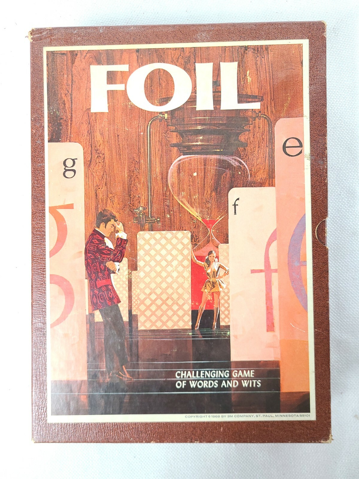 Vintage FOIL 3M Board Game of Words and Wits Bookshelf Edition Complete 1968 (WJ