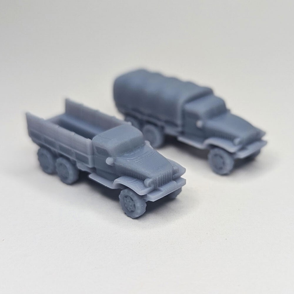 WW2 American GMC CCKW “Jimmy” Supply Truck Models 4pcs | G-508, 15mm, 20mm, 1/72