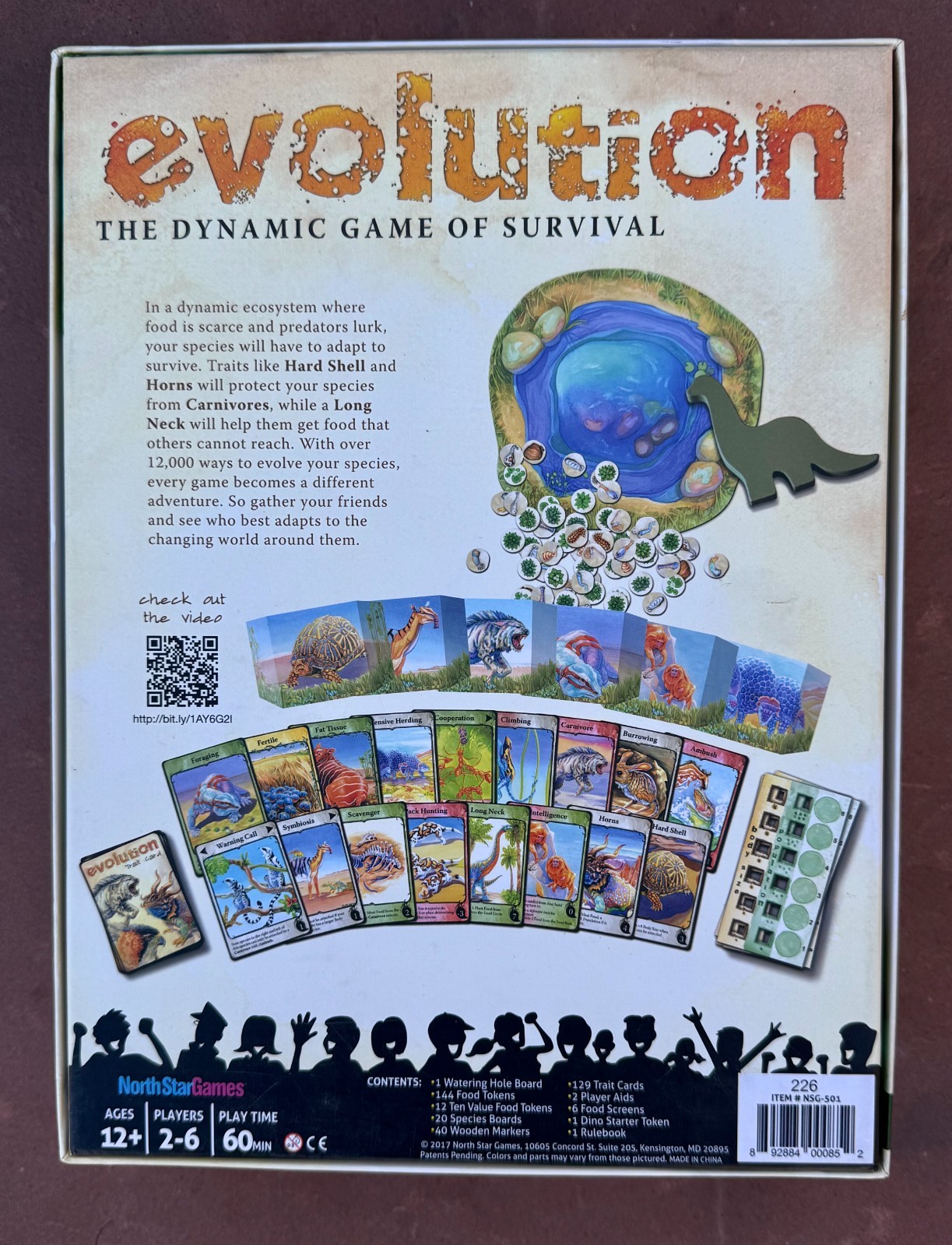 Evolution Board Game North Star Games Science Education Complete Nice Open Box