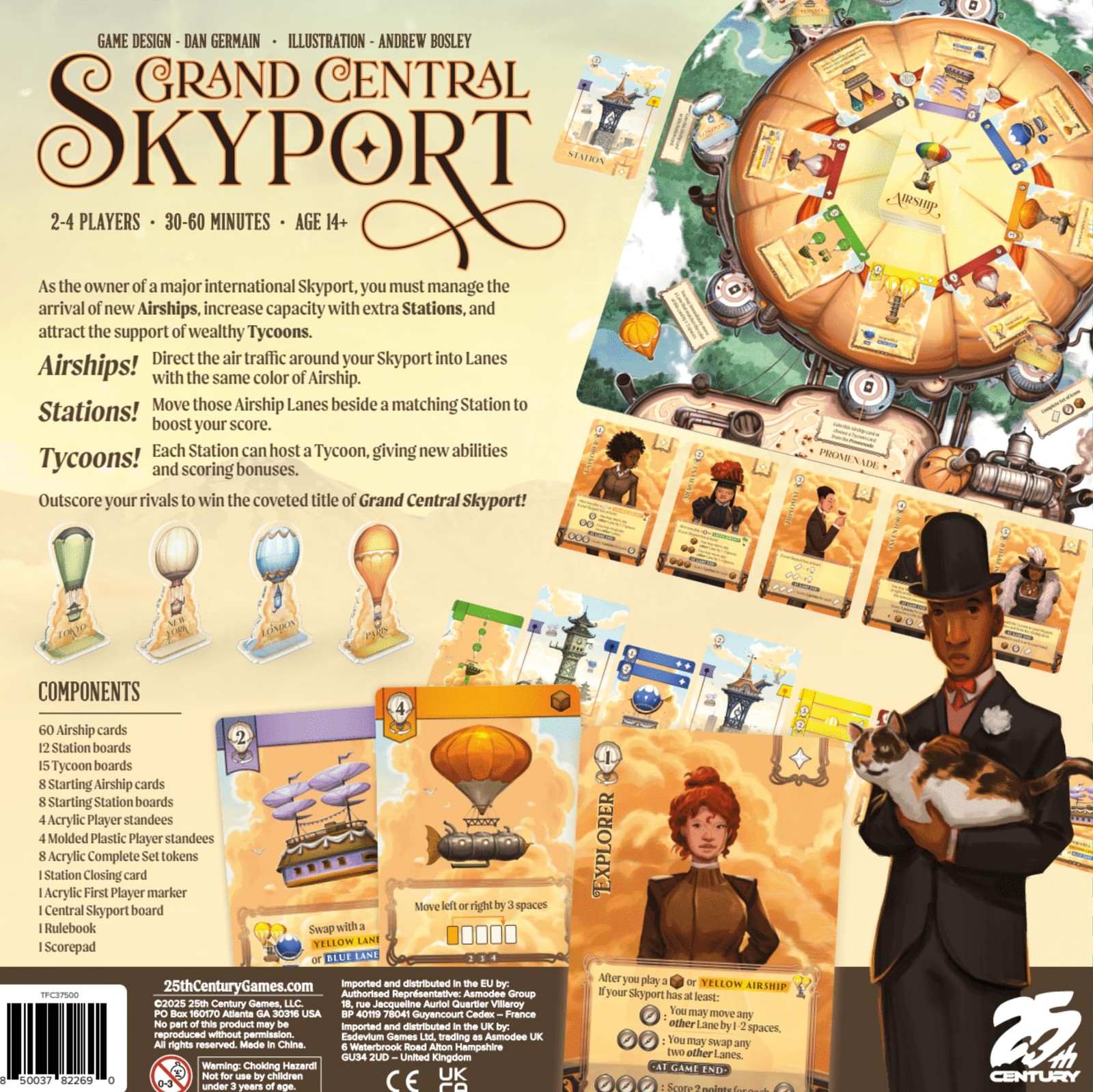 Grand Central Skyport 25Th Century Games Ages 14 2-4 Players 3060 Minutes