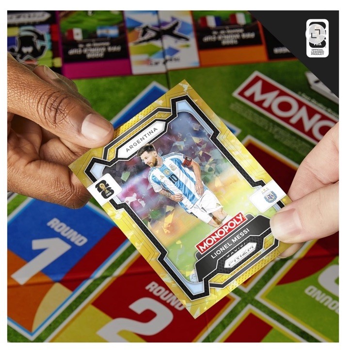Monopoly Panini Prizm FIFA World Cup Board Game Includes 1 Starter & 2 Prizm Pk