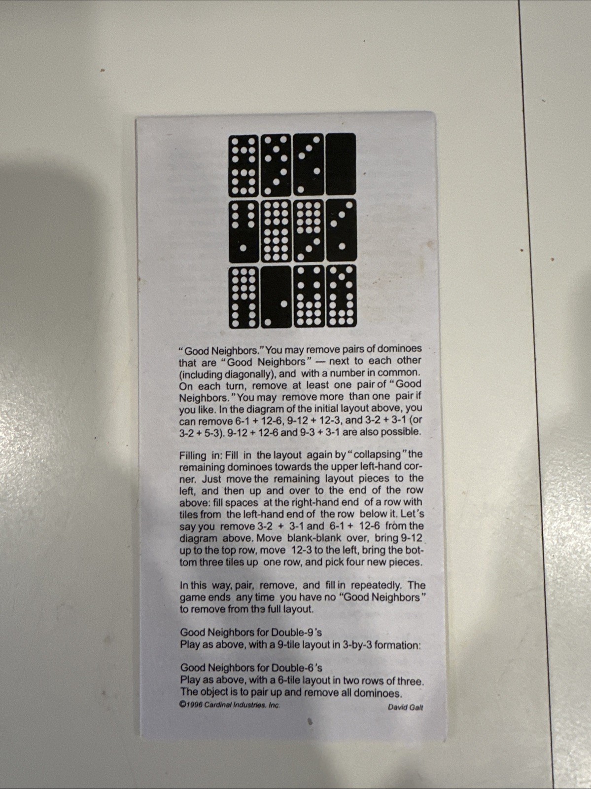 Bakelite Dominoes -instruction Manual Standard MarbleLike