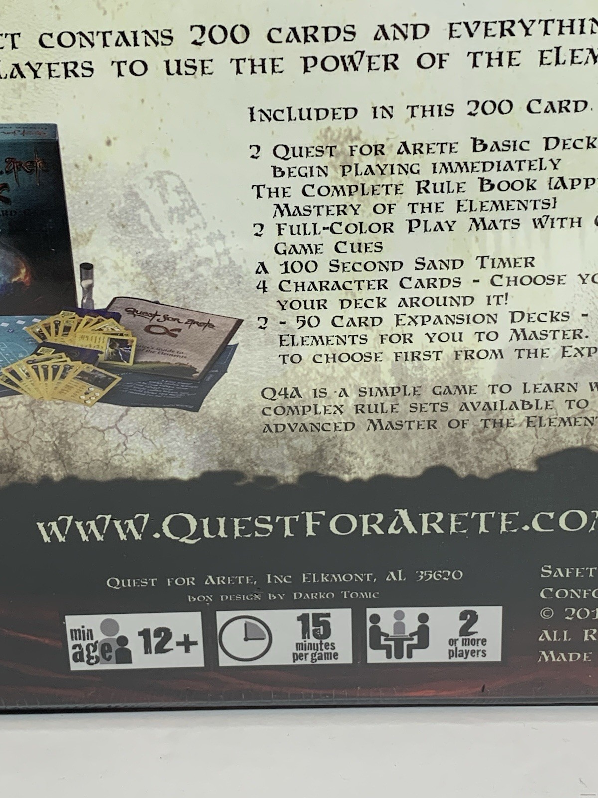 Quest For Arete Elemental Card Game Starter Set ~ New & Sealed