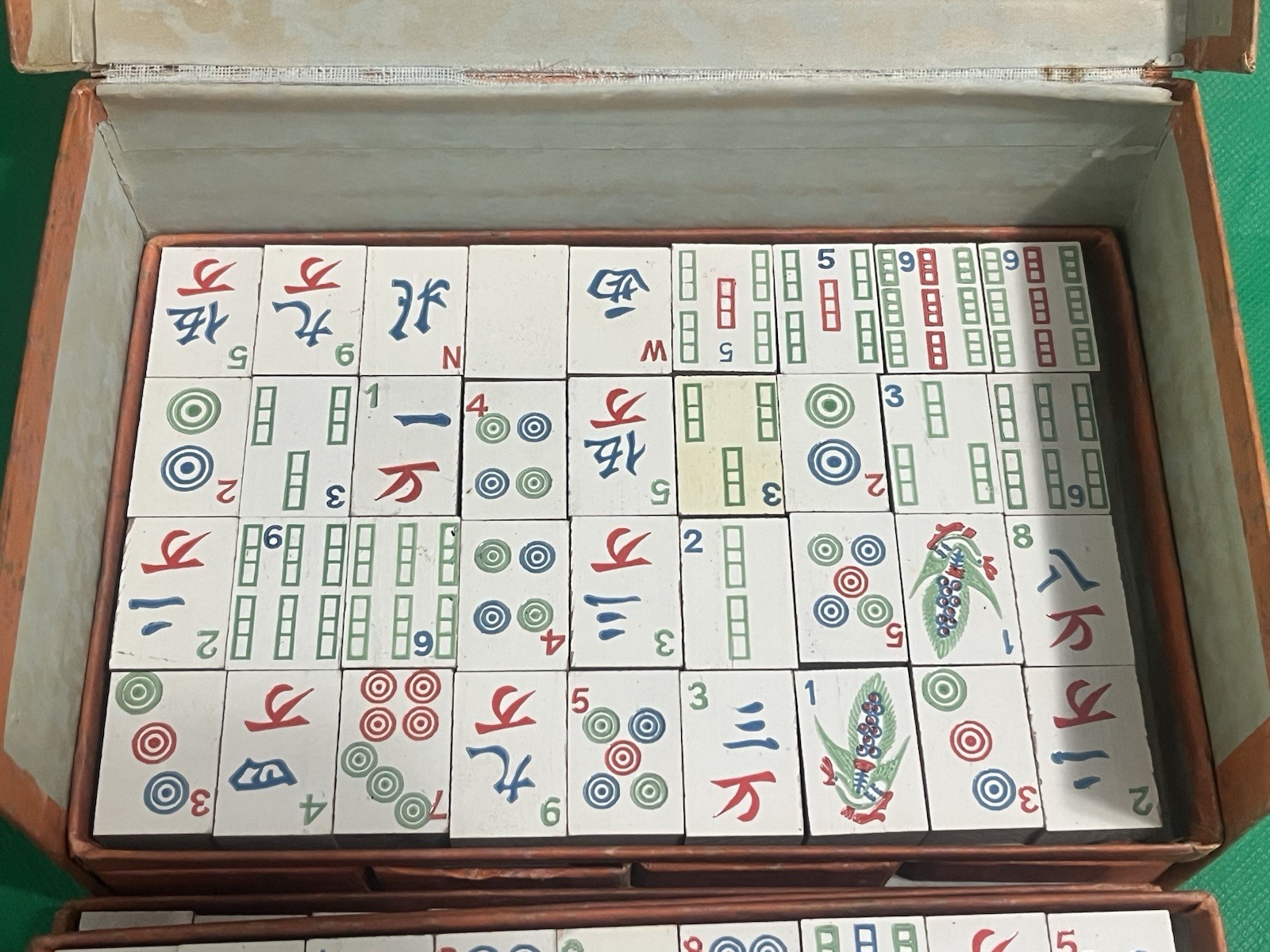 Antique Mah Chang (sparrow) Set Original Box Milton Bradley Co