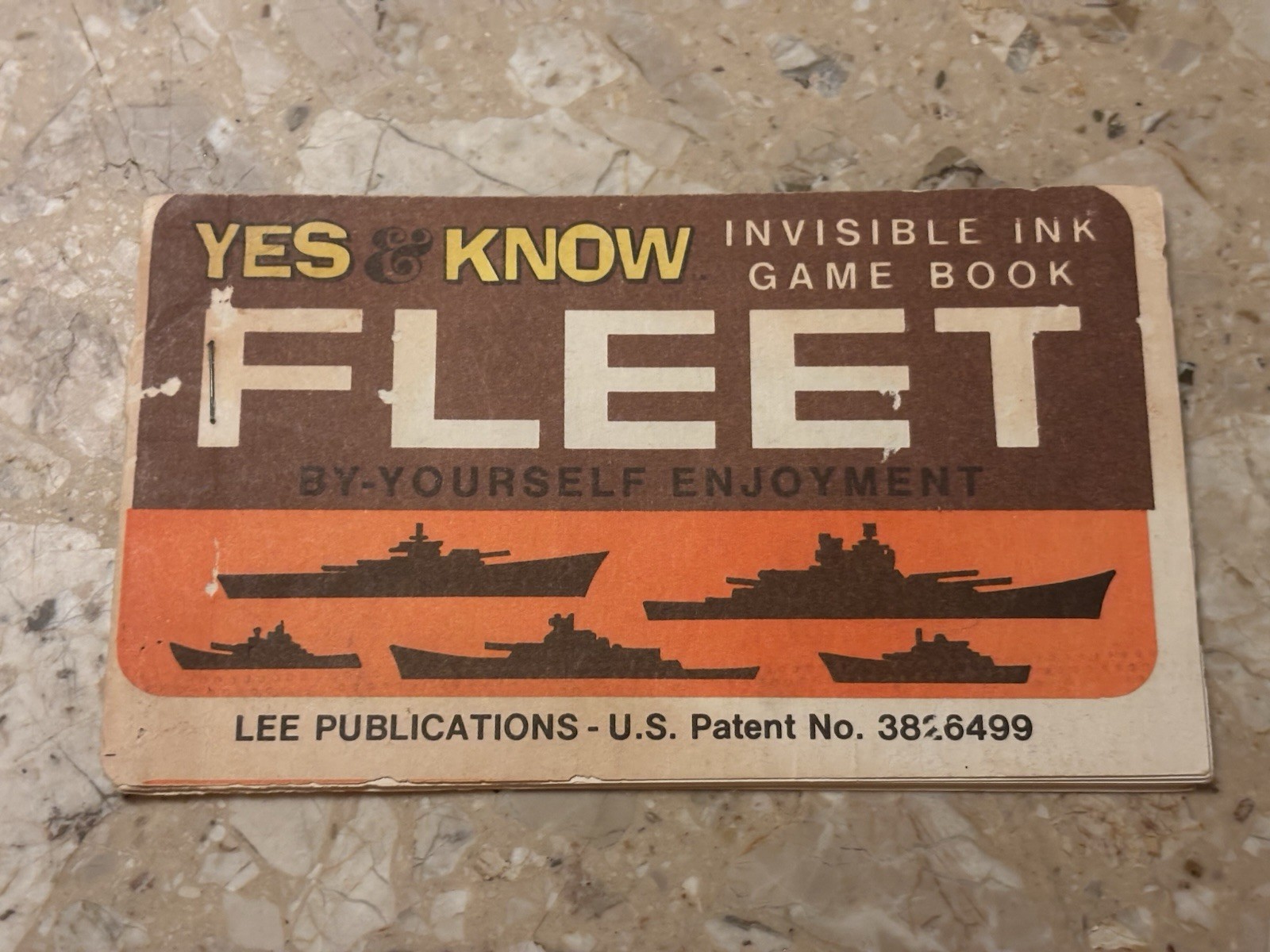 Vintage Yes & Know Invisible Ink Game Book Fleet Edition Lee Publications 1970z