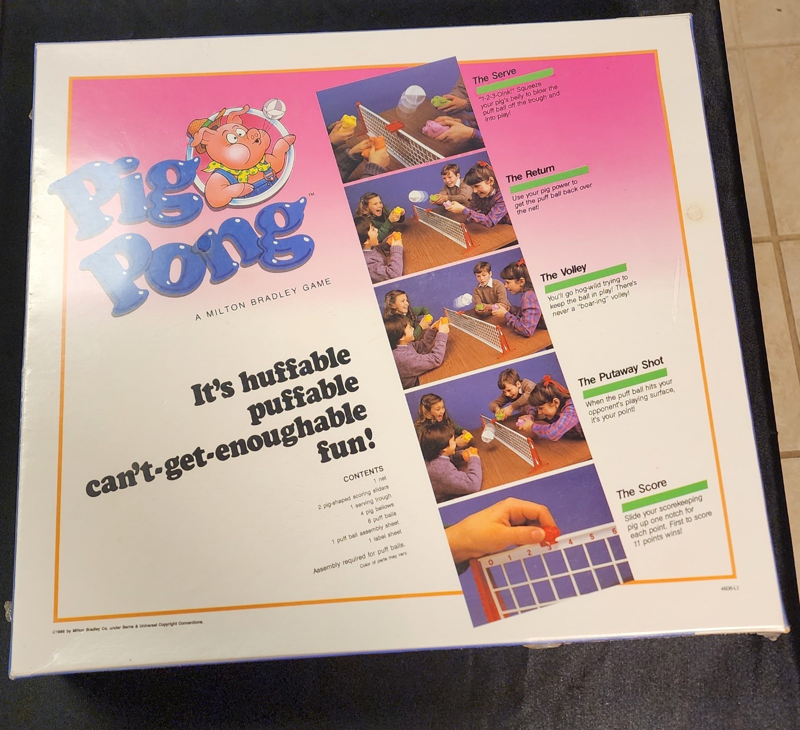 Vintage 1986 Milton Bradley PIG PONG Tabletop Game NEW IN BOX SEALED