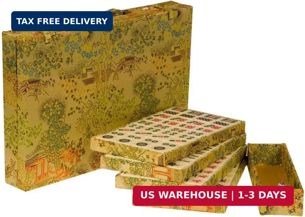 Yellow Mountain Imports Small Size Chinese Mahjong Set, “Rogue Classic” with 146