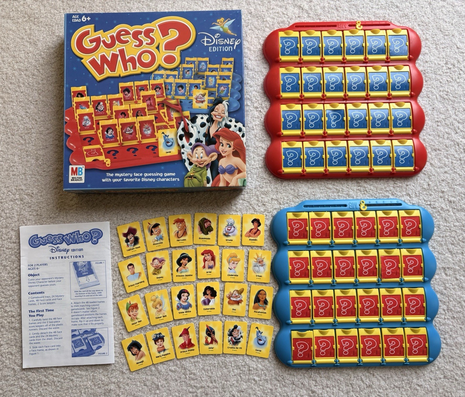 Disney Edition Guess Who? Board Guessing Game Disney Characters 100% Complete