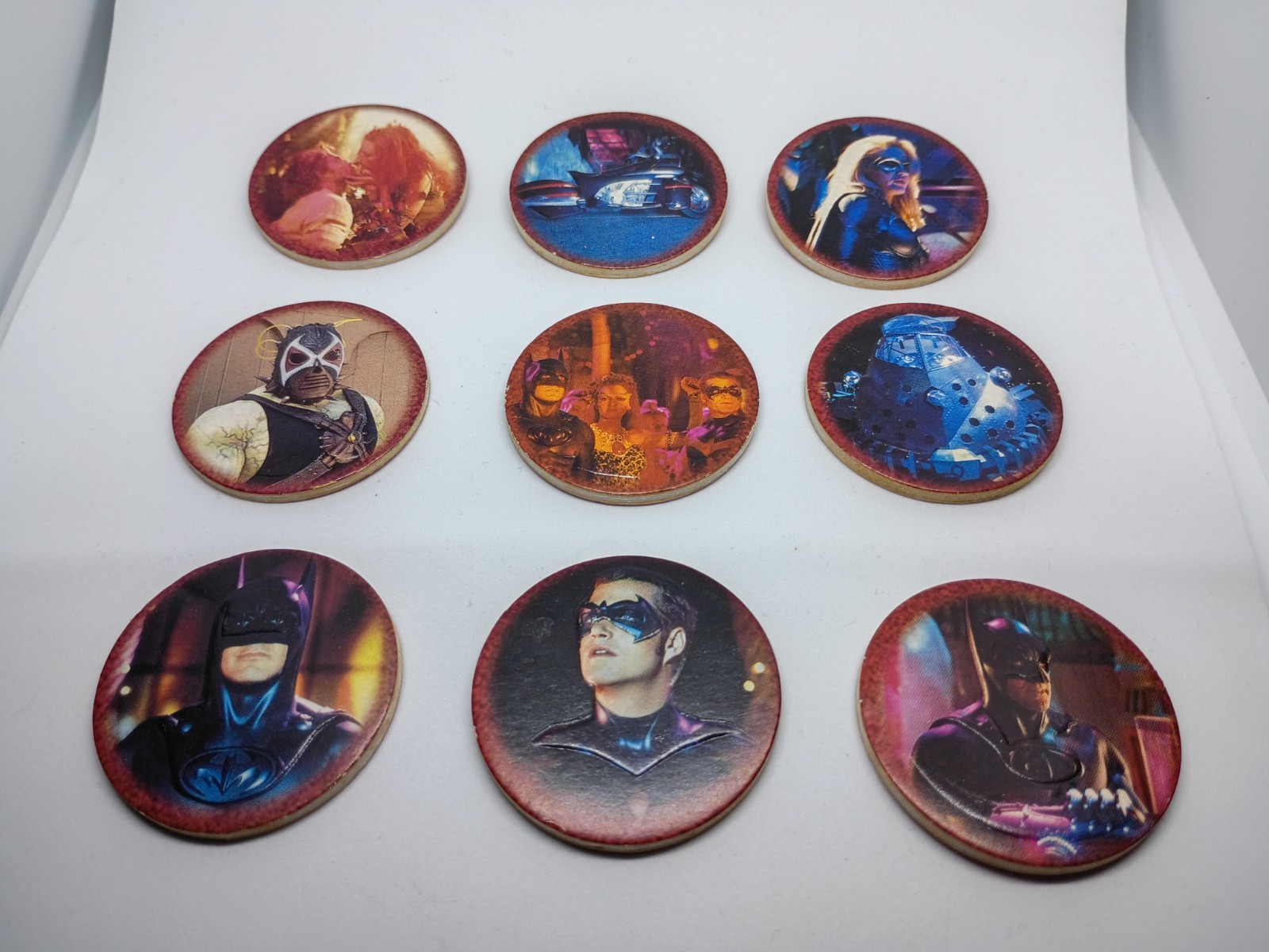 Batman And Robin Movie Pogs/Milkcaps 9 Total 1997 DC Comics