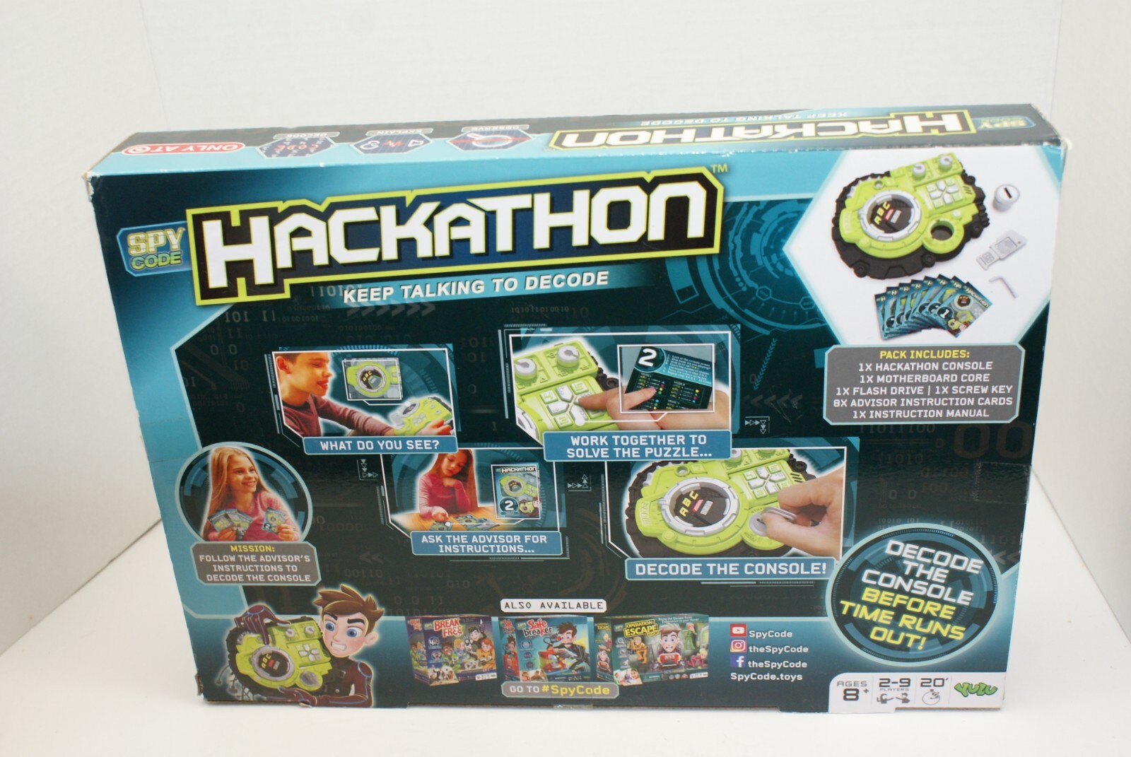 Spy Code Hackathon Electronic Game Plug and Play Ages 8 and Up 2 to 9 Players