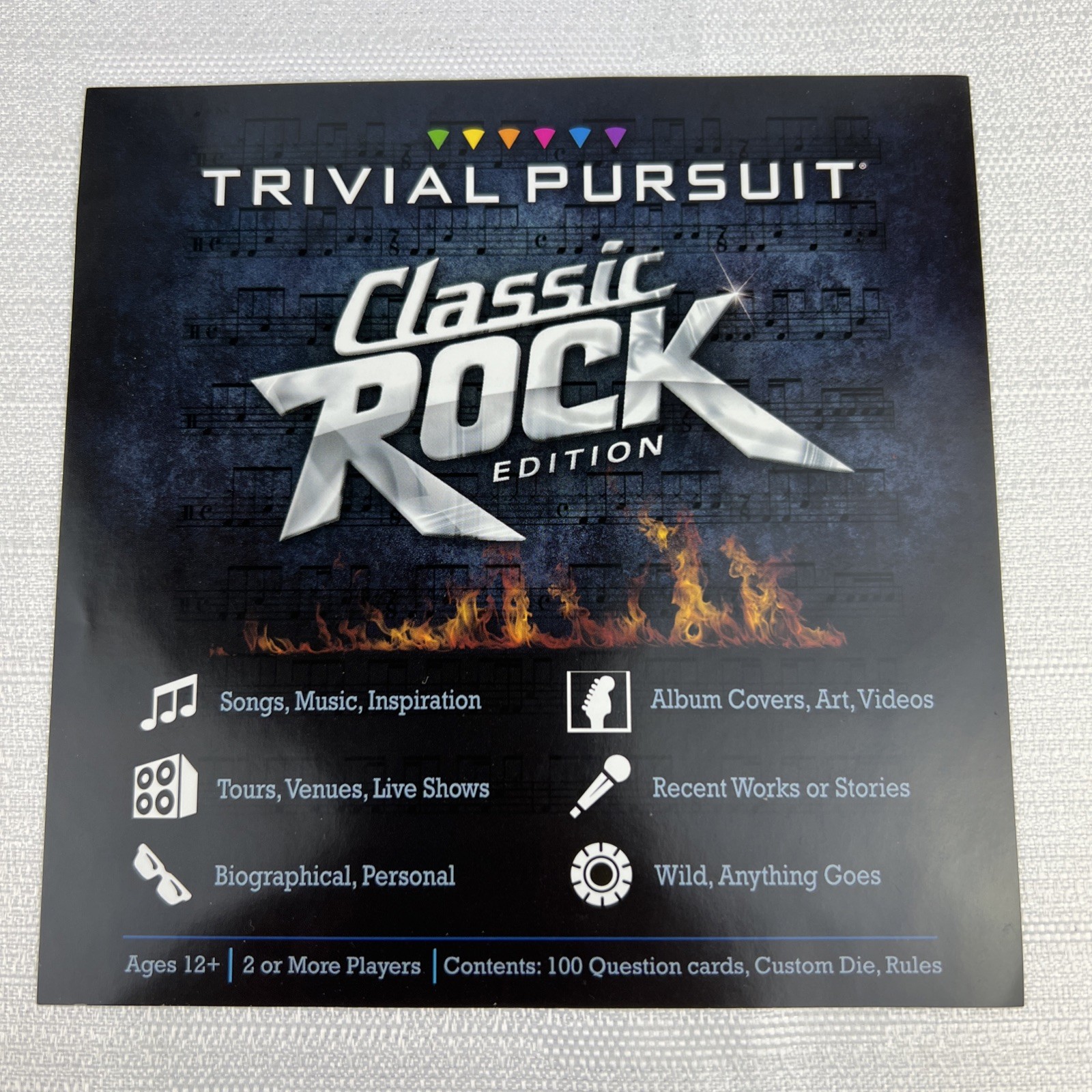 Trivial Pursuit Classic Rock Edition 100 Cards USAopoly 2015 RARE 100% Complete