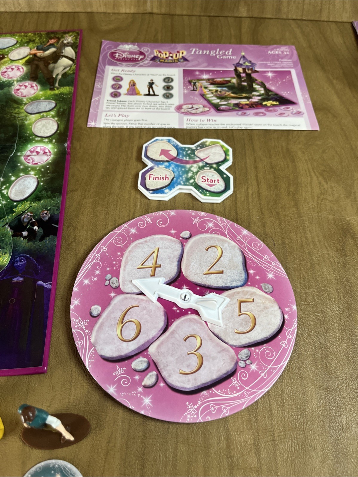 Disney Princess Pop-Up Magic Castle Tangled & Cinderellas Coach Board Games Lot