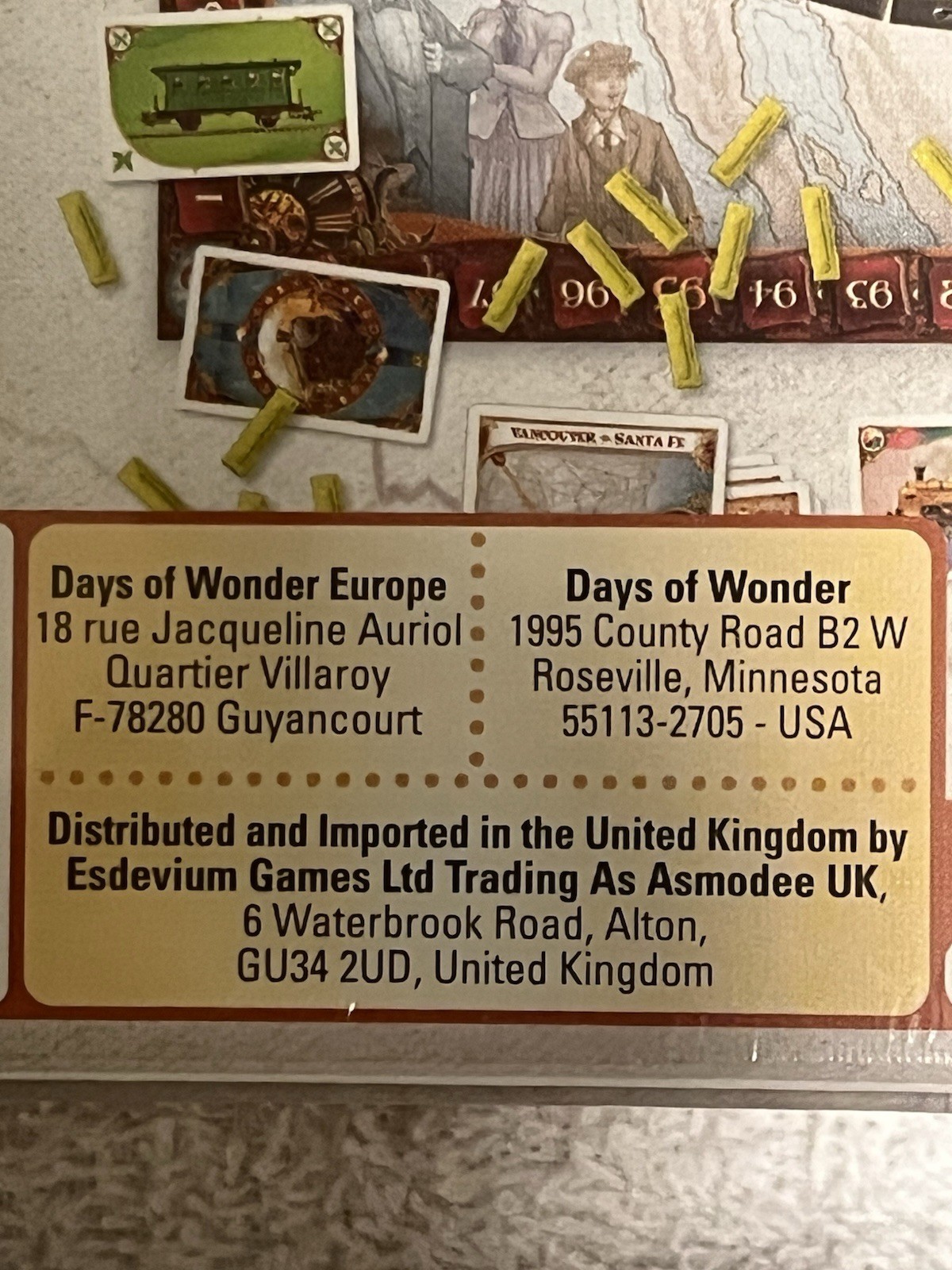[NEW SEALED] Ticket To Ride Board Game – Days Of Wonder / Alan R. Moon