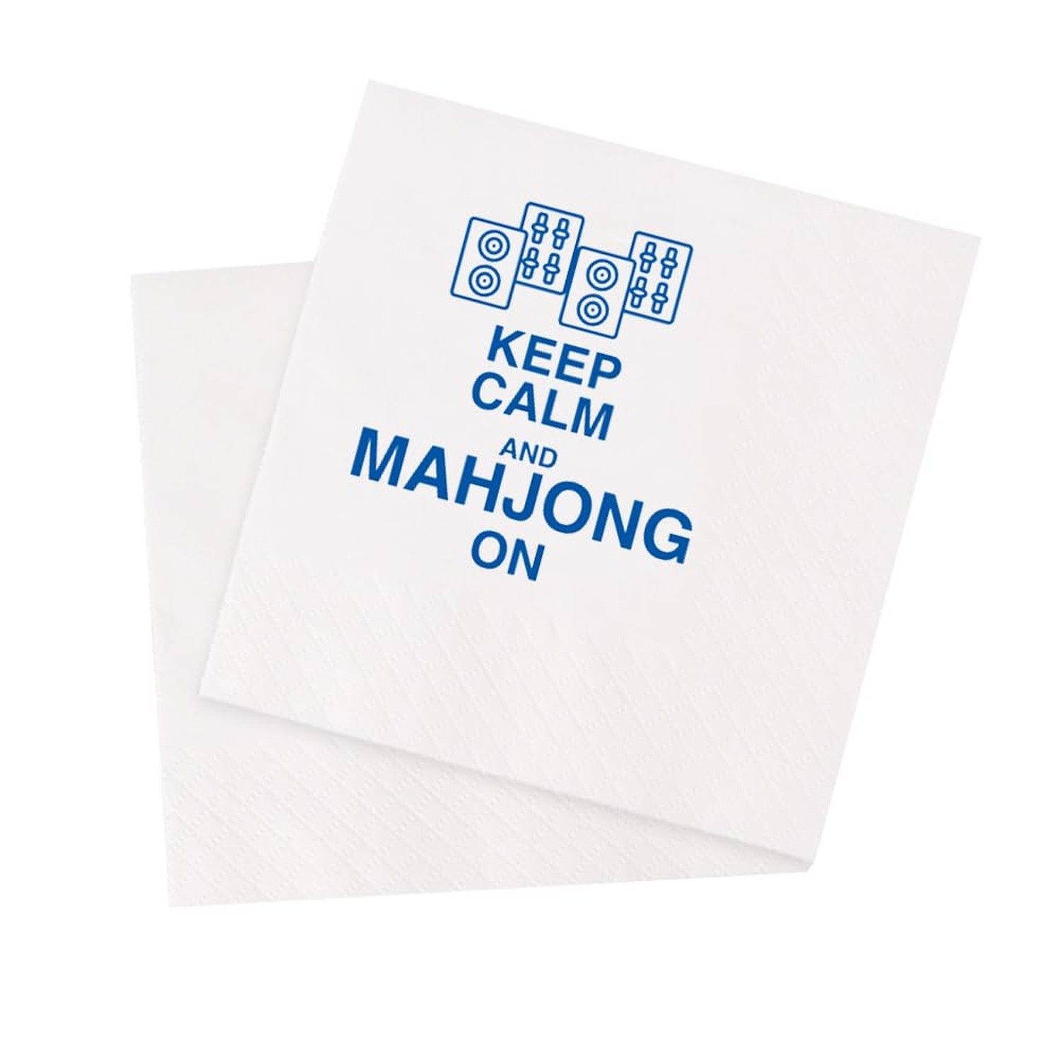 Mah Jongg Cocktail Napkins 50Pcs Keep Calm And Mahjong On Paper Disposable Na…