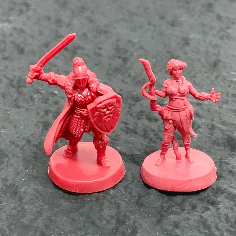 6pcs Mentor Dwarf Bard Druid Knight Hero Warriors Heroquest Board Game Minis Toy
