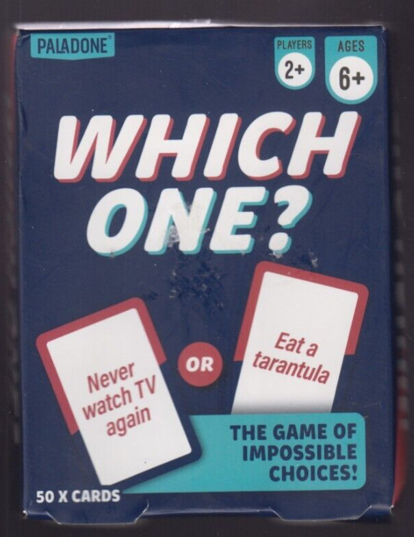 WHICH ONE? THE GAME OF IMPOSSIBLE CHOICES! 2+ PLAYERS, PALADONE CNDAY-0522 “NEW”