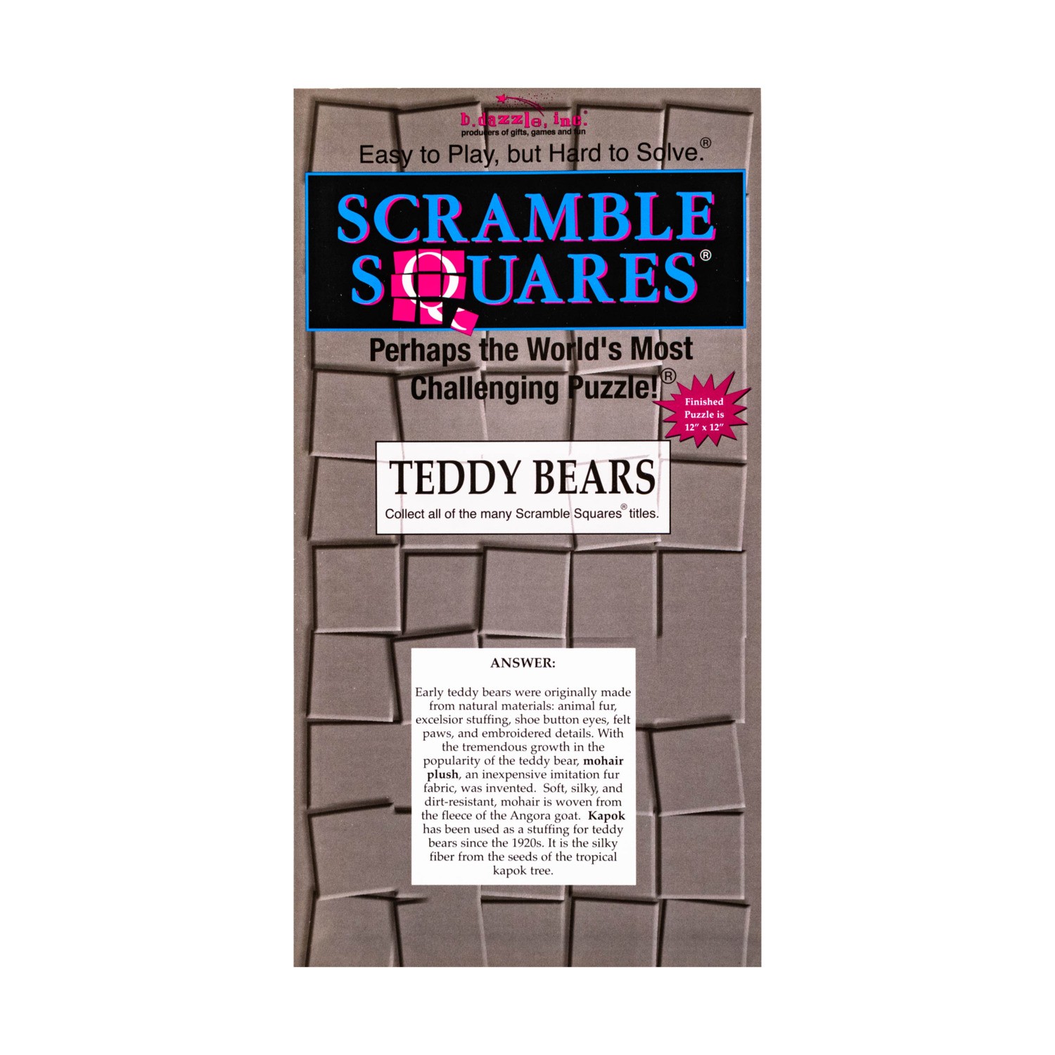 B. Dazzle Puzzle Game Scramble Squares – Teddy Bears Bag EX
