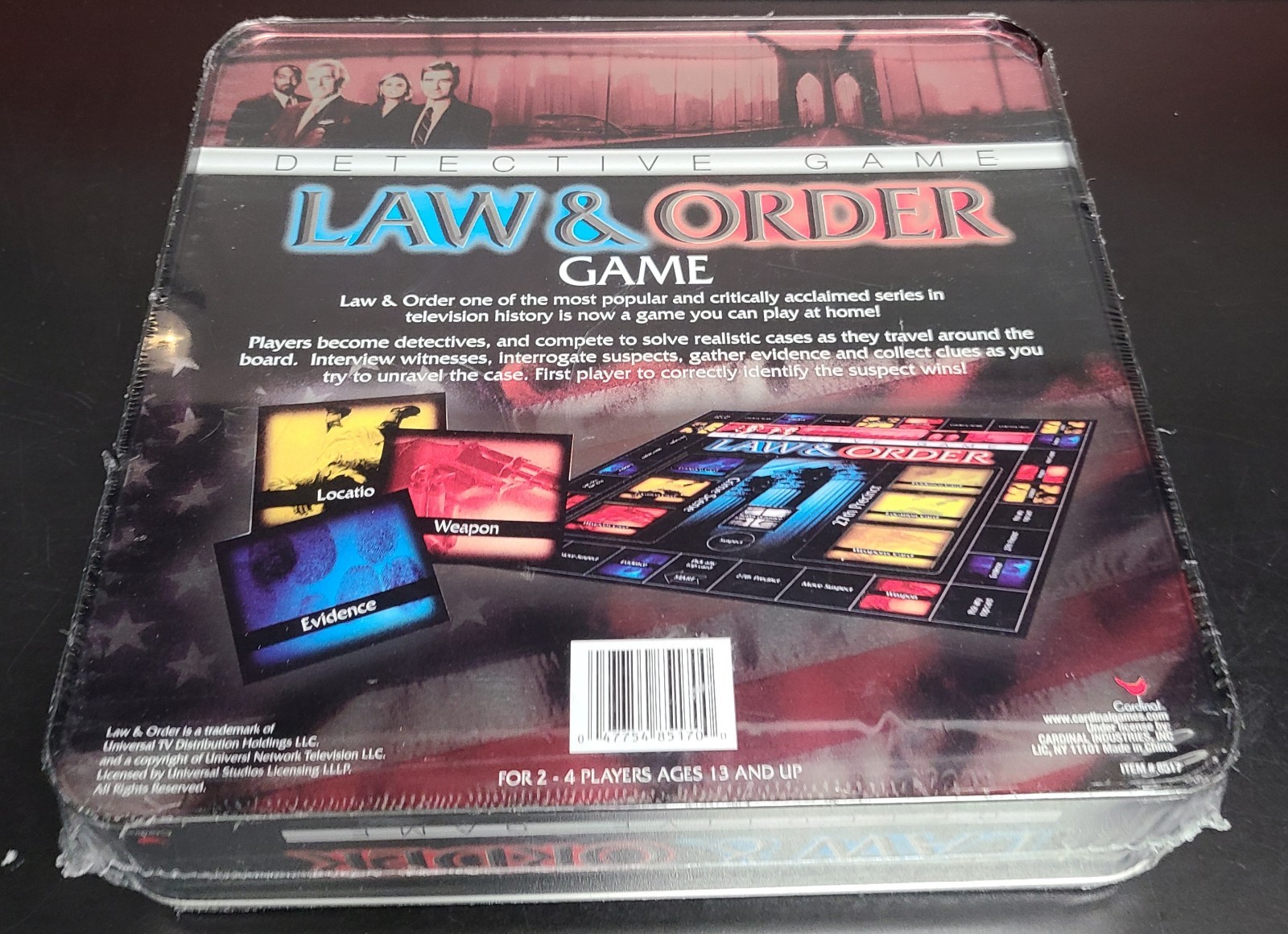 Law & Order Detective Game In Tin Box COMPLETE – Cardinal