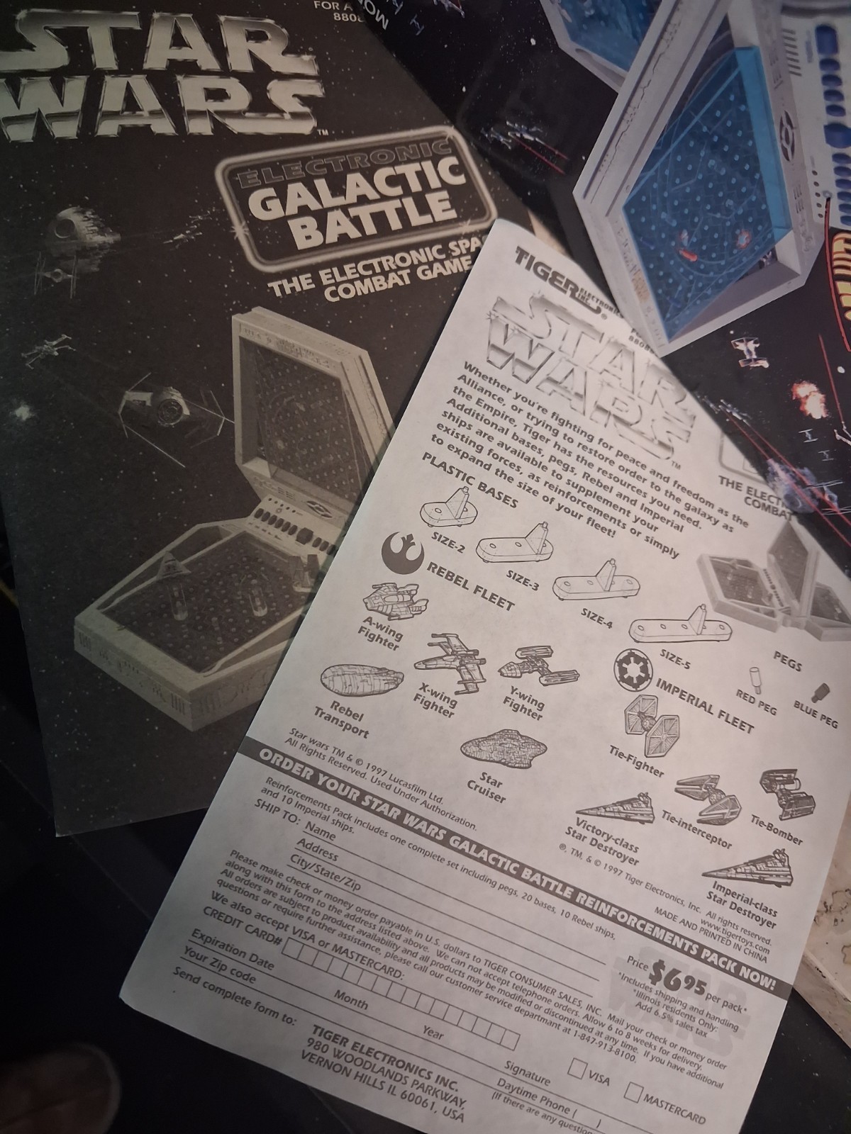 Vintage Rare 1997 Star Wars Galactic Battle Battleship Board Game Tiger WORKS